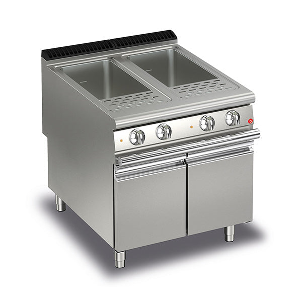 Baron 40+40L Double Basin Electric Pasta Cooker - Commercial Grade Pasta Maker for Restaurants & Catering - Perfect for Large Batch Cooking, Events & Italian Cuisine Preparation