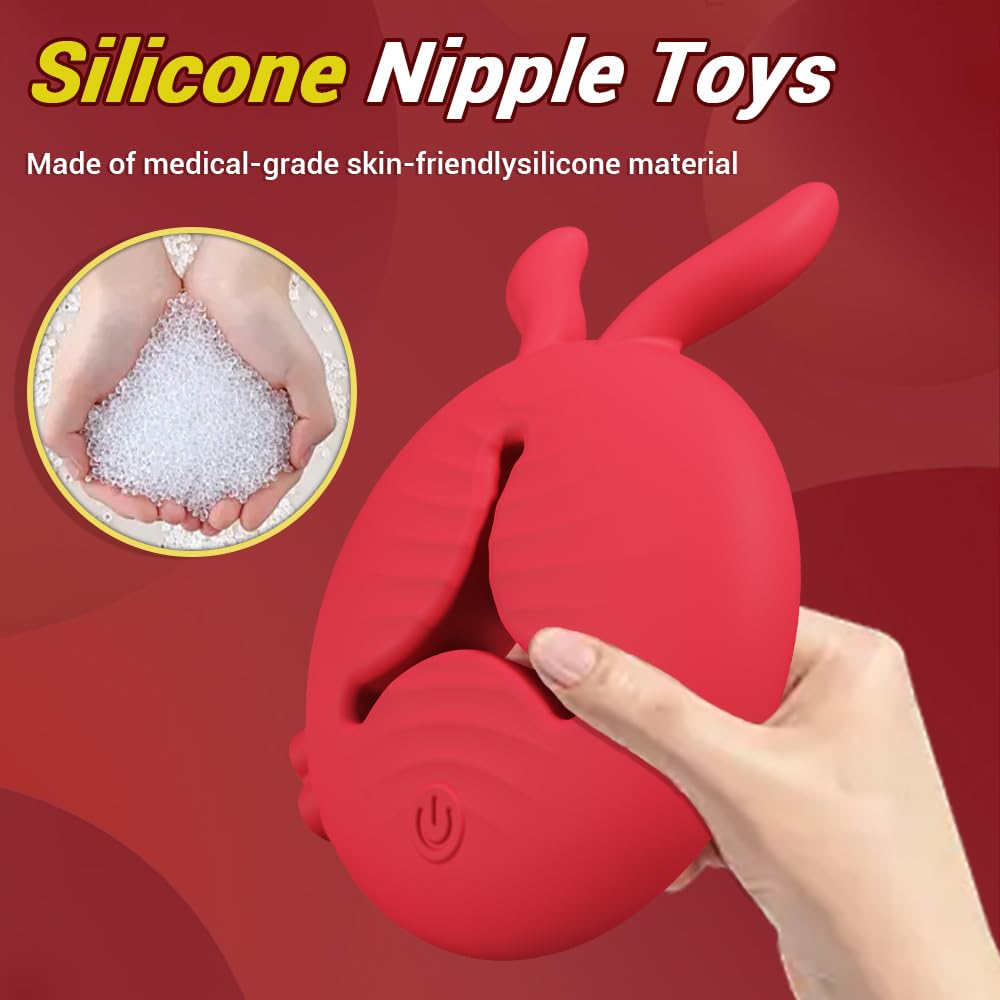 Premium 4-in-1 Remote Control Vibrating Nipple Clamps & Dildo Set - APP Controlled BDSM Sex Toys for Women with 10 Tongue Licking Modes | Couples Play, Solo Pleasure & Sensual Exploration