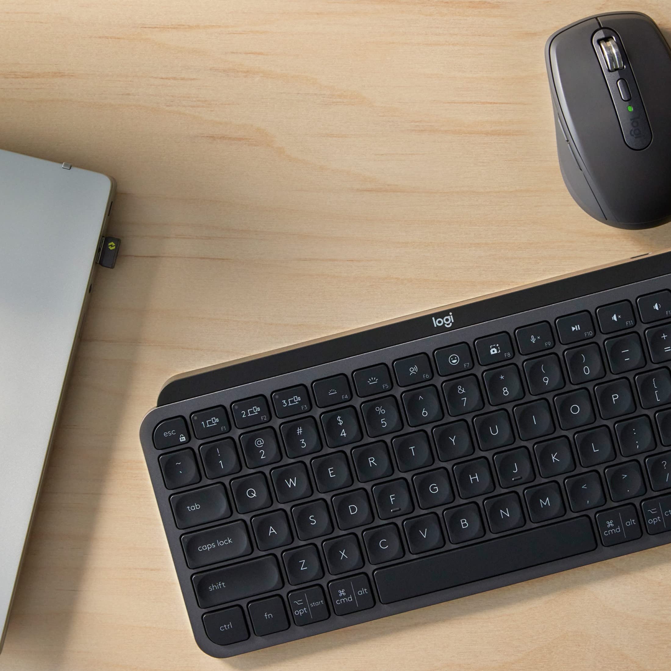 Logitech MX Keys Mini Wireless Keyboard & Mouse Combo for Business - Compact Design, Logi Bolt & Bluetooth Connectivity, Compatible with Windows/Mac/Chrome/Linux (Graphite) - Perfect for Office Work, Remote Work & Home Computing