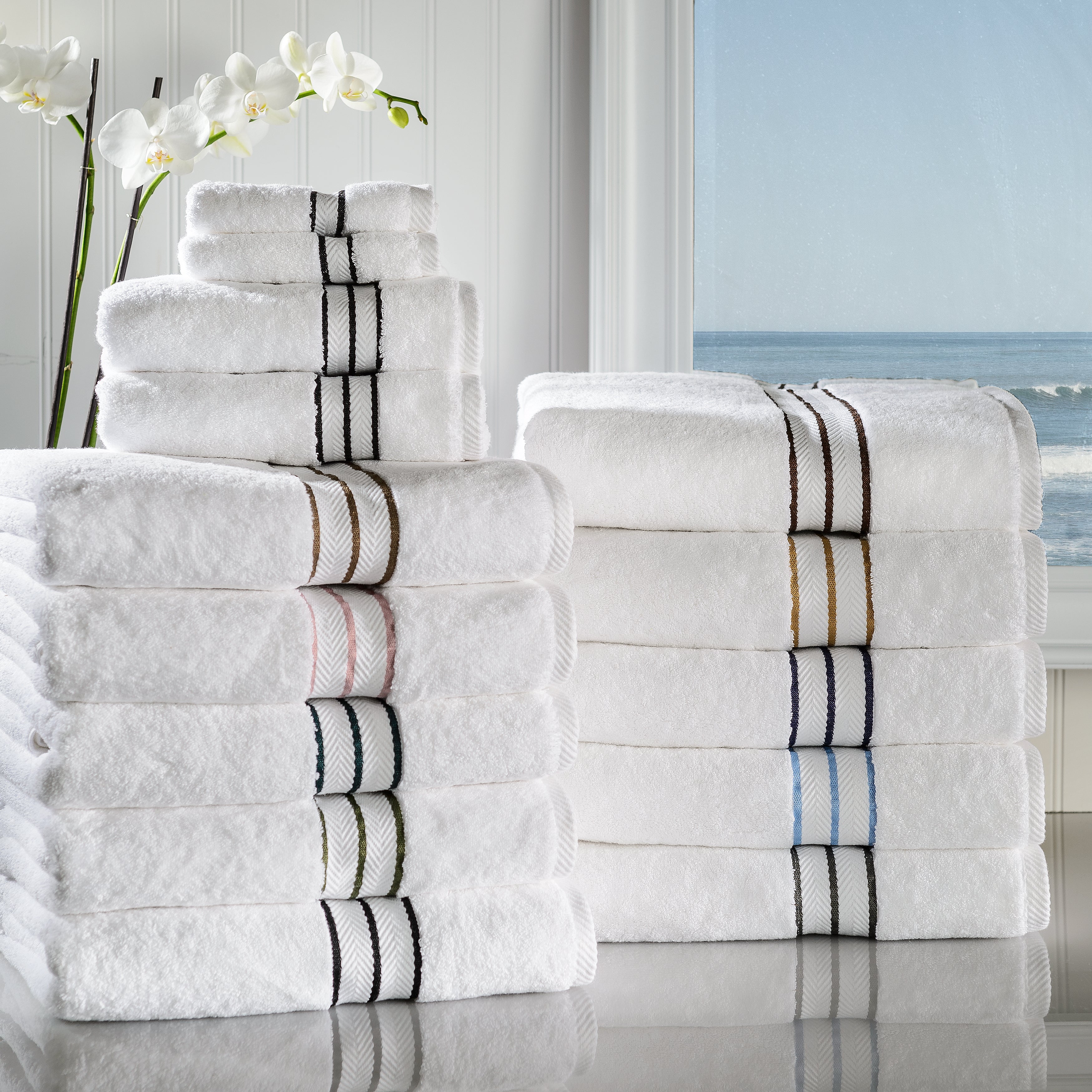 Premium Turkish Cotton Ultra Plush 3-Piece Bath Towel Set - Super Absorbent, Soft & Luxurious for Spa, Bathroom, and Beach Use