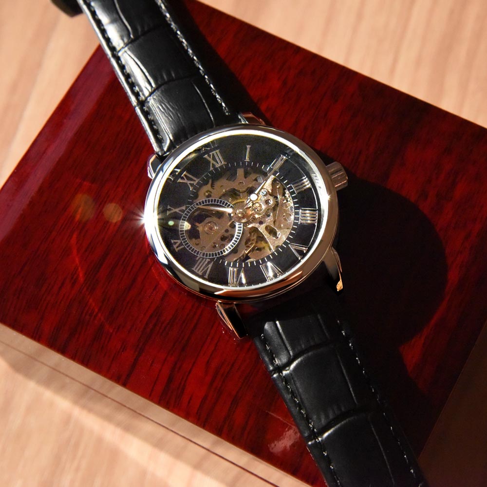 Elegant Openwork Watch for Men - Perfect Gift for Husband from Wife - Ideal for Anniversaries, Birthdays & Special Occasions