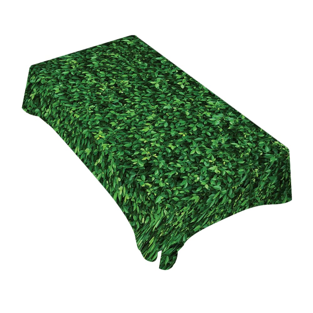 Yakuna Greenery Leaves Tablecloth - Spring Grass Design, Spillproof, Dust-Proof & Wrinkle Resistant - Perfect for Buffet Parties, Banquets & Outdoor Picnics
