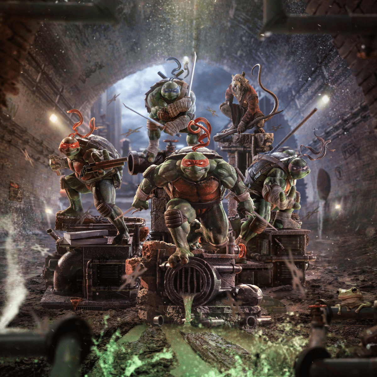 Iron Studios TMNT Master Splinter BDS Art Scale 1/10 Statue - Teenage Mutant Ninja Turtles Collectible for Home & Office Display