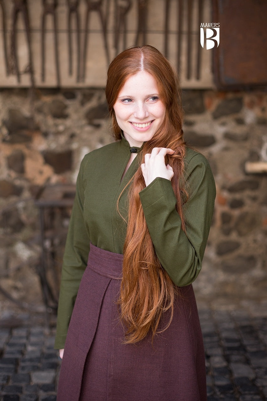 Stylish Mera Brown Skirt for Women - Elegant A-Line Midi Skirt with Pockets - Perfect for Office, Casual Wear & Date Nights