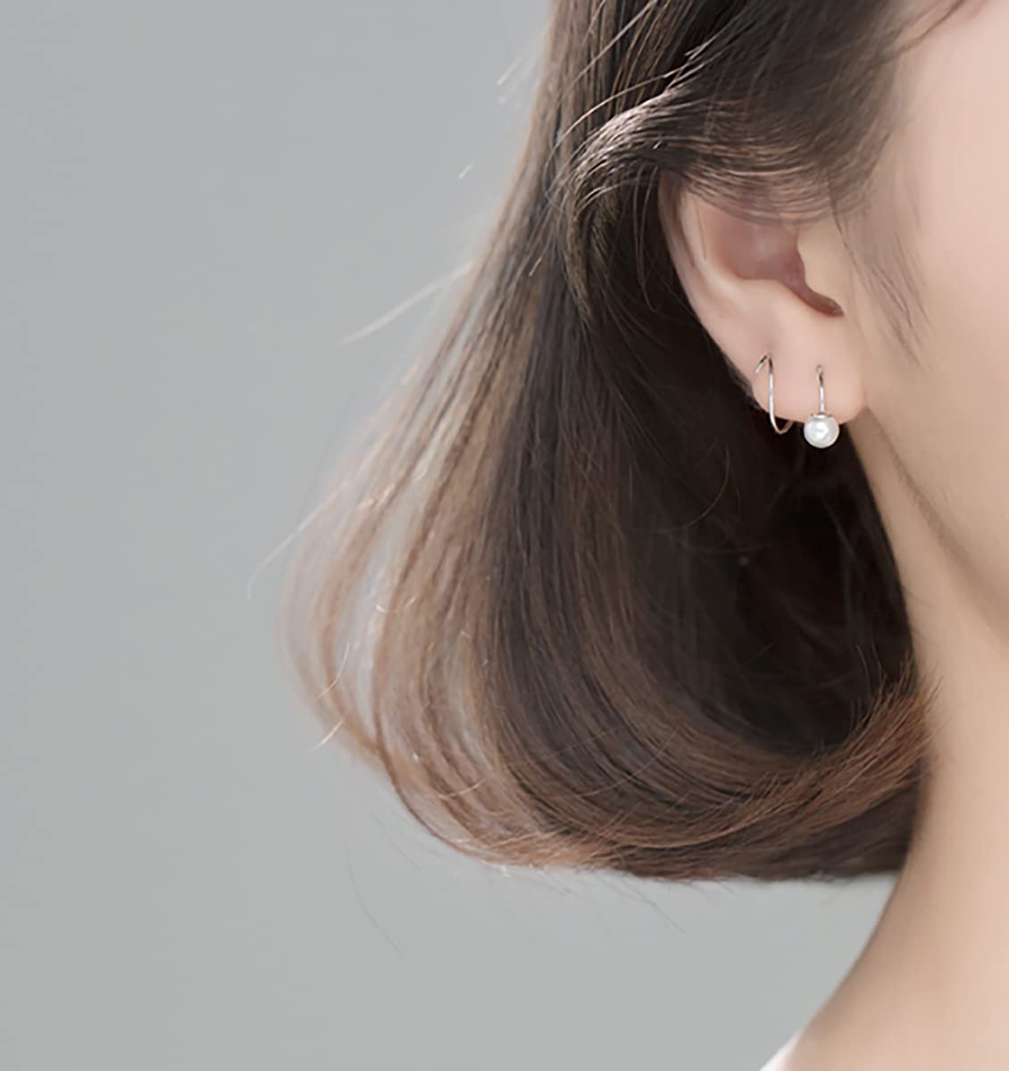 Reffeer Solid 925 Sterling Silver Pearl Earrings for Women - Fashion Spiral Wrap Cuff Earrings for Teens | Perfect for Parties, Weddings & Everyday Wear