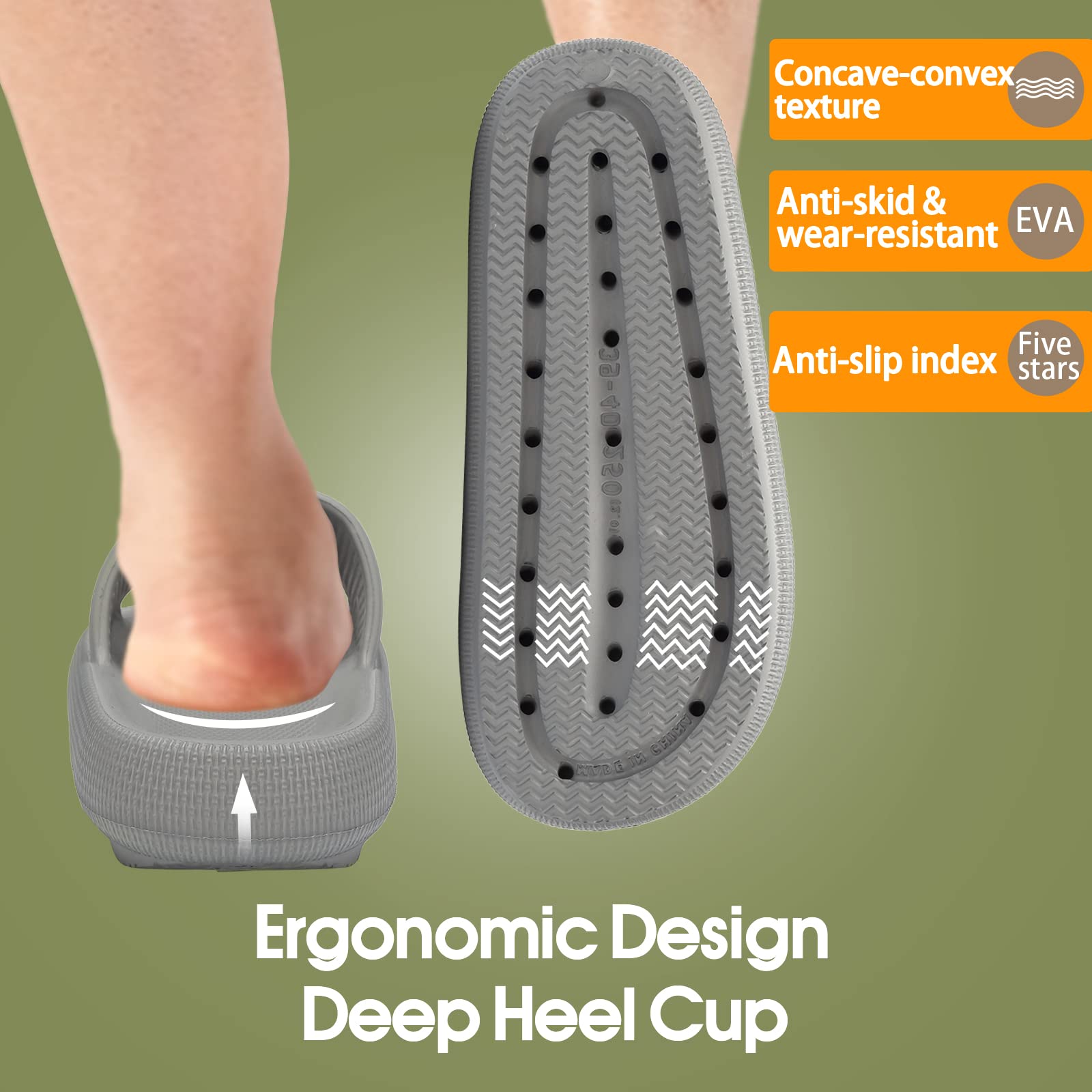 EQUICK Cloud Slides Pillow Slippers for Women & Men - Ultra Soft Bathroom Sandals with Cushioned Thick Sole | Shower Slippers for Indoor & Outdoor Use | Perfect for Home, Spa, Beach and Poolside Relaxation