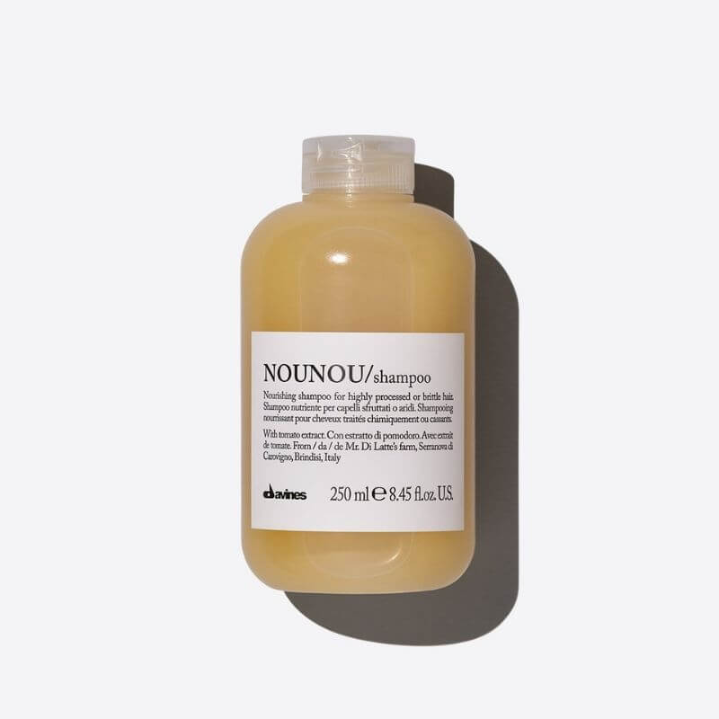 Davines Nounou Shampoo for Dry & Damaged Hair - Nourishing & Repairing Shampoo with Natural Ingredients | Perfect for Color-Treated & Chemically Processed Hair at Home or Salon Use