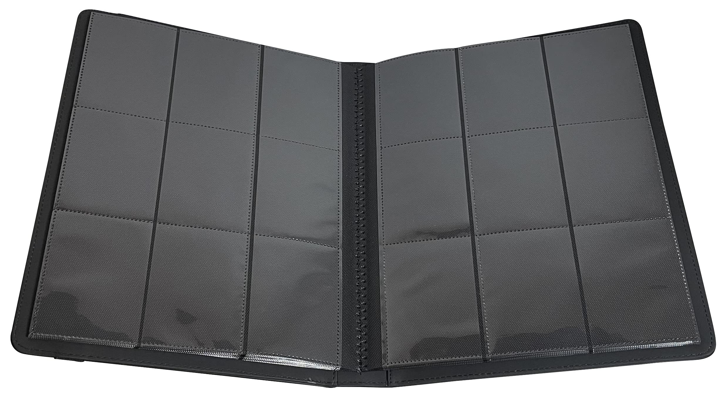 10 Black Leather Trading Card Binder with 9 Pocket Pages - Holds 360 Cards Perfect for Pokemon, MTG & Sports Card Collectors