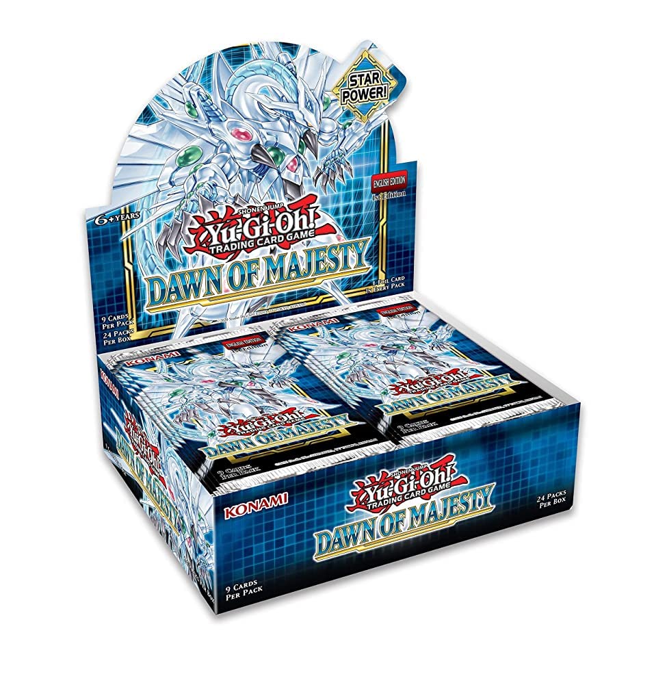 Yu-Gi-Oh! TCG Dawn of Majesty Booster Box 1st Edition - 24 Packs | Collectible Trading Cards for Tournaments & Game Nights