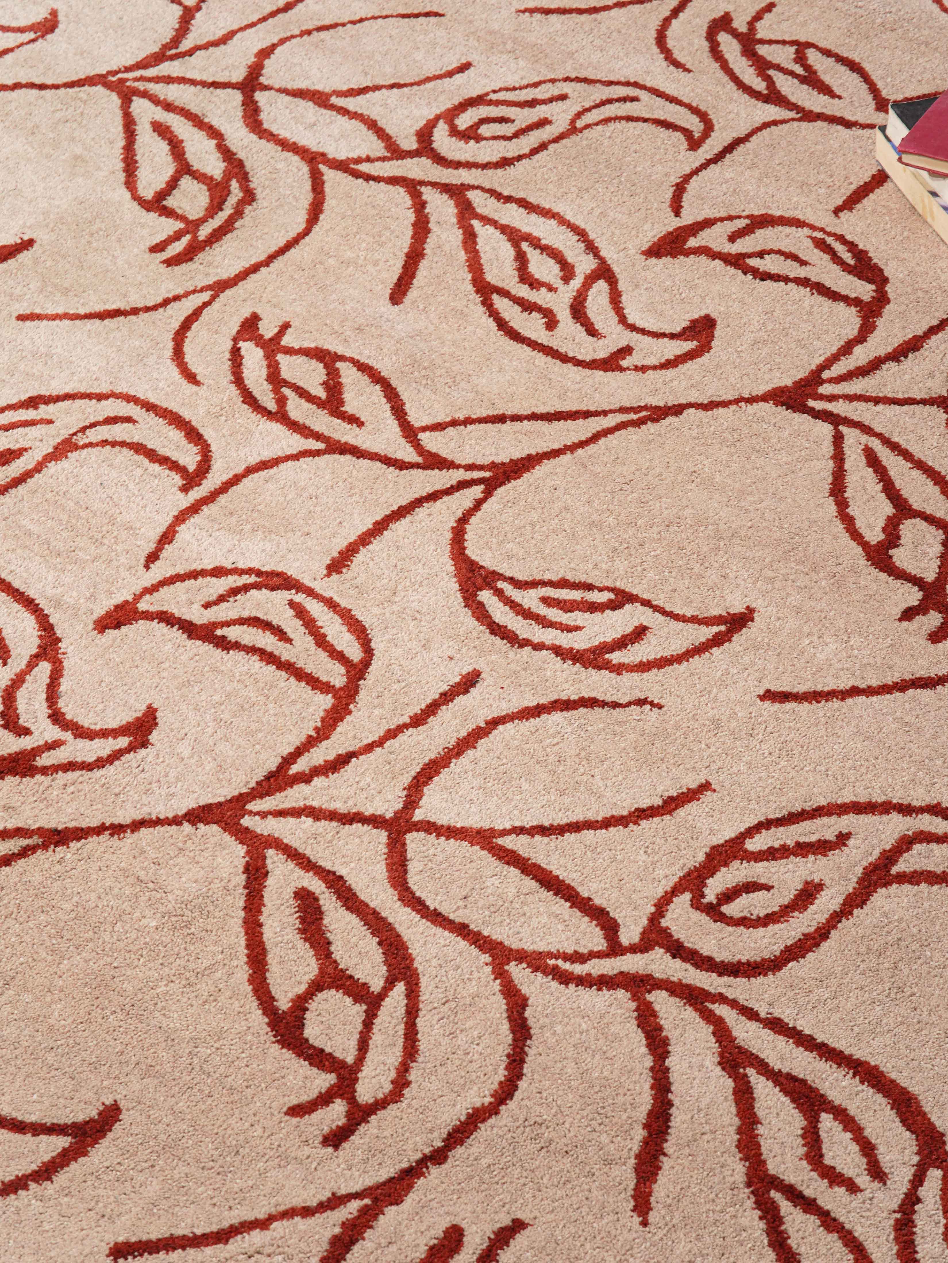 Hand Tufted Campanula Wool Area Rug - Soft Floral Bohemian Design for Living Room, Bedroom & Nursery Decor