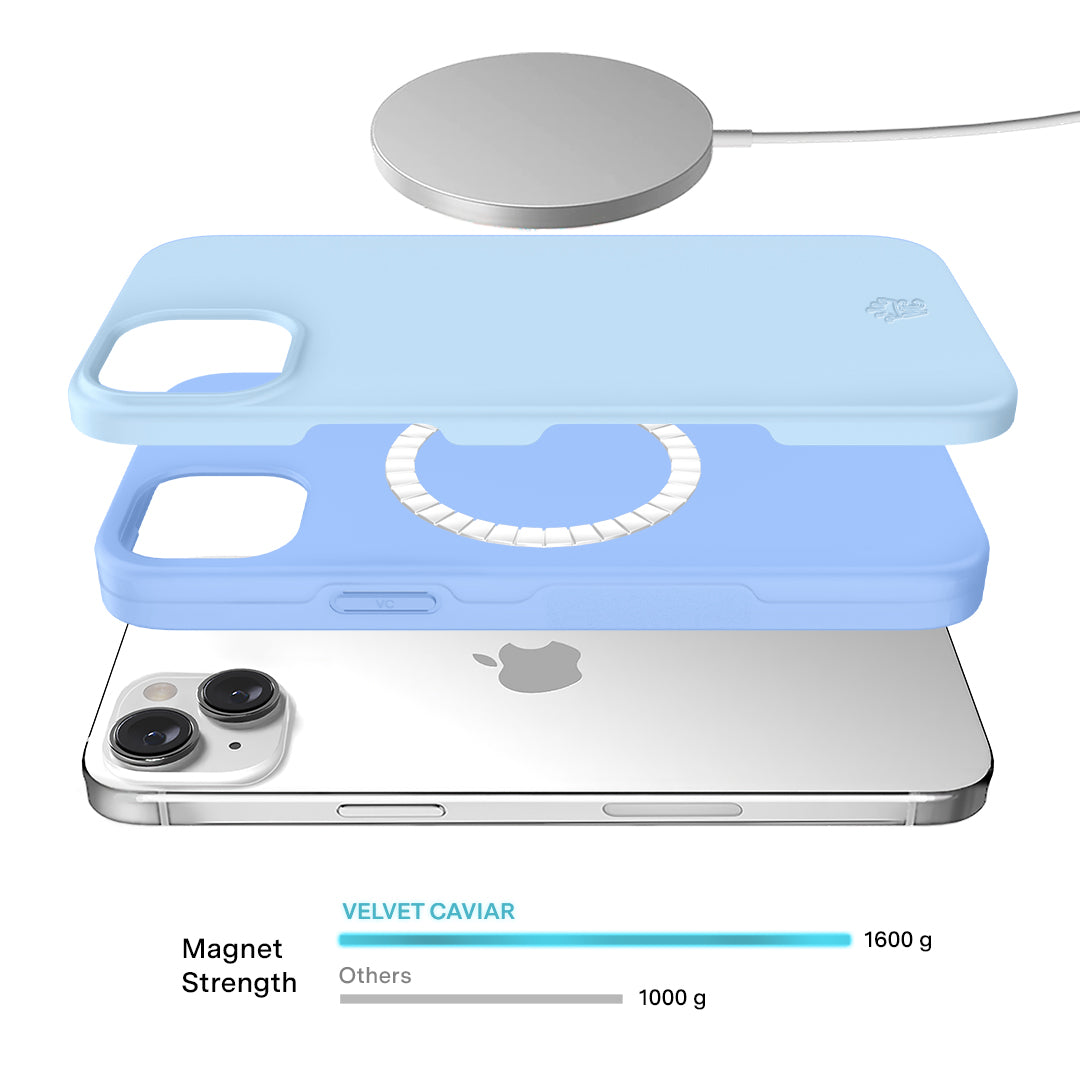Premium Cotton Candy Blue iPhone Case - Soft Silicone Protective Cover for iPhone [Model] - Trendy, Durable & Slim Design for Everyday Use, Travel & Outdoor Activities