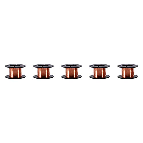 0.1mm Enameled Copper Wire - 5 Pack (15m Each) for Motor Winding, Transformer Repair & DIY Electronics Projects