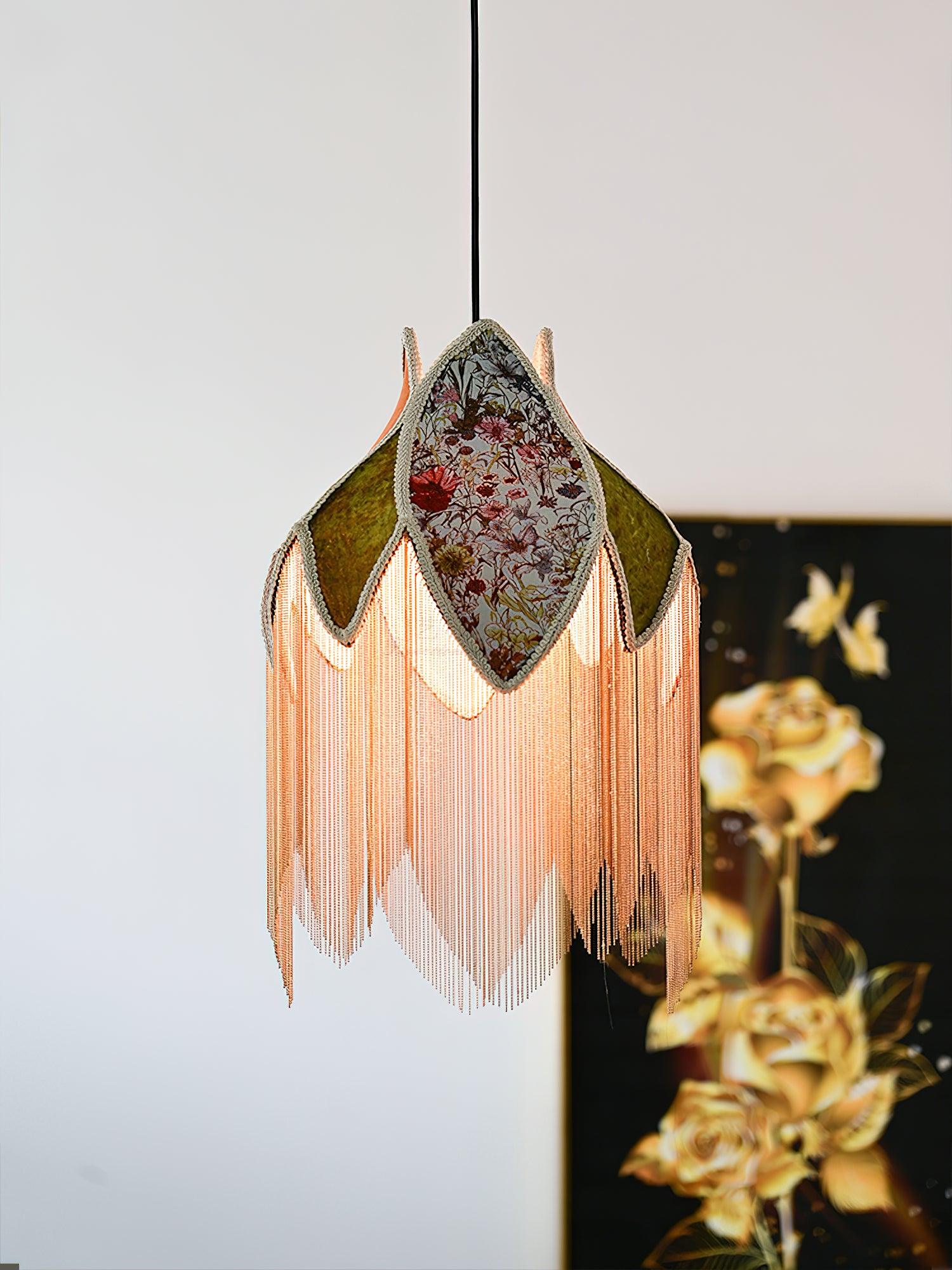 Stylish Bette Fringed Pendant Lamp - Modern Boho Chandelier for Dining Room, Bedroom & Living Room Decor