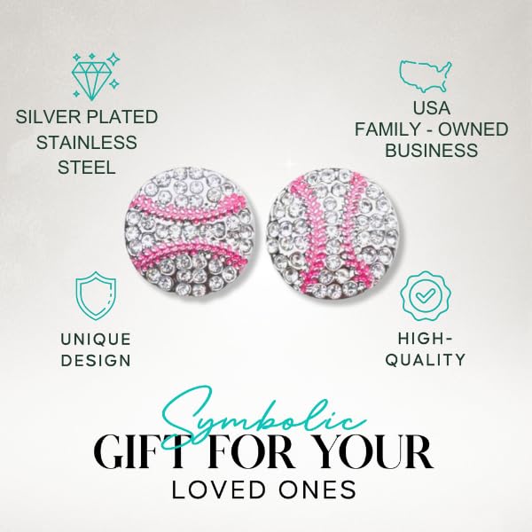 Baseball Stud Earrings for Women - Stylish Baseball Jewelry Gift for Moms & Fans | Baseball Lover Accessories | Perfect for Games, Parties & Sports-Themed Outfits