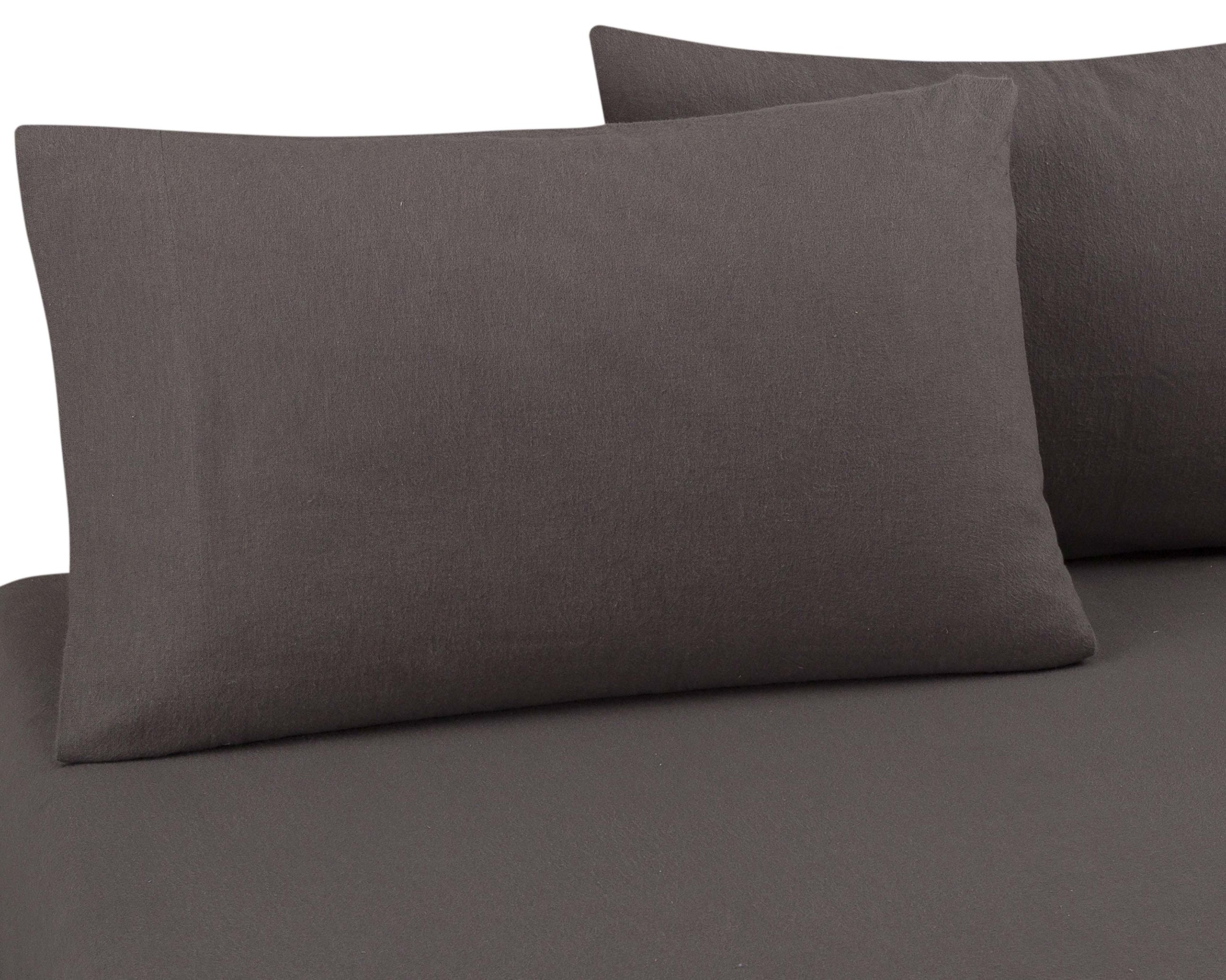 DELANNA 100% Cotton Flannel Pillowcase Set - Standard Size 20