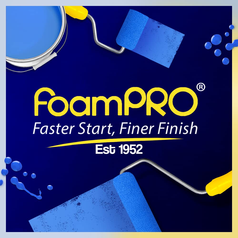 FoamPRO 309 9-Inch Molded Plastic Paint Tray - 3 Pack, Black - Solvent-Proof Roller Trays with Ladder Hook Legs - Durable Interior & Exterior Painting Supplies for Paint Rollers & Brushes - Perfect for DIY Home Projects, Wall Painting, and Professional Use