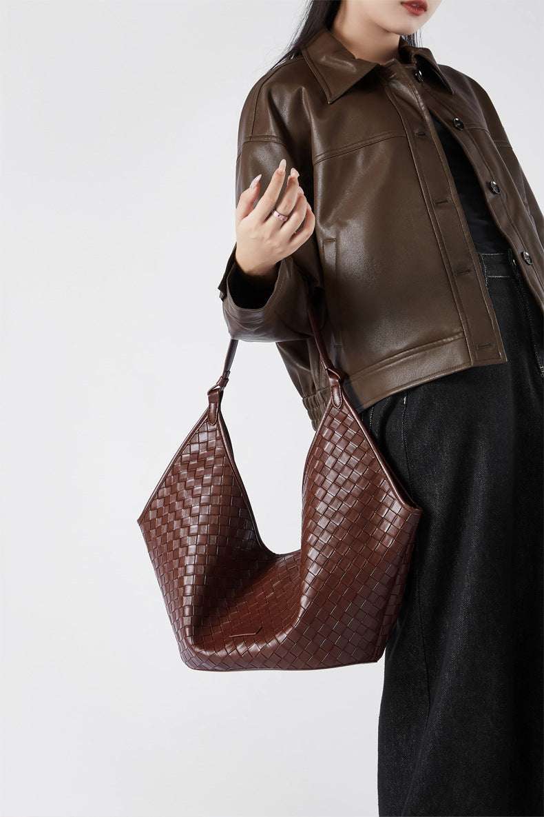 Stylish Commuter Handwoven Shoulder Bag for Women & Men - Eco-Friendly Cotton Crossbody Purse - Perfect for Work, Travel & Daily Use