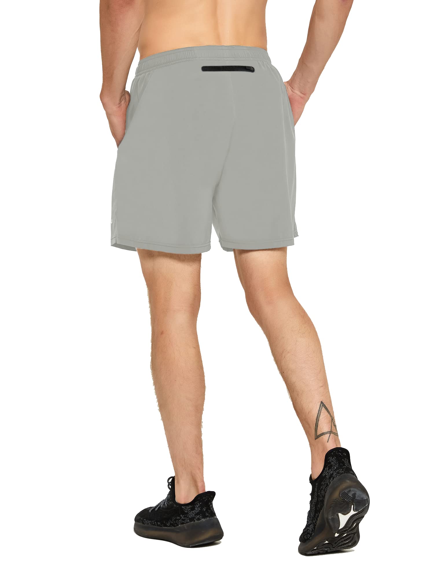 DEMOZU Men's 5 Inch Quick Dry Running Shorts - Lightweight Athletic Workout Gym Tennis Shorts with Pockets - Perfect for Jogging, Training & Casual Wear
