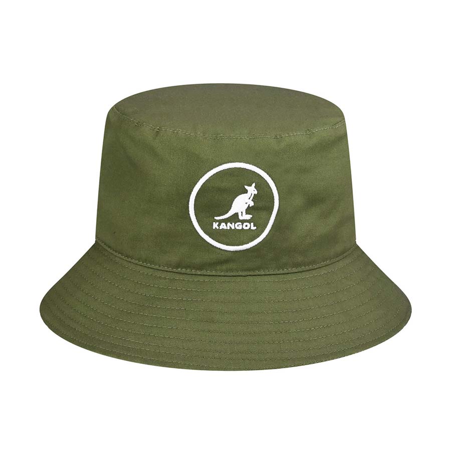 KANGOL COTTON BUCKET HAT K2117SP - Olive Green Unisex Sun Hat for Men & Women | Outdoor, Beach, Hiking & Summer Fashion Accessory