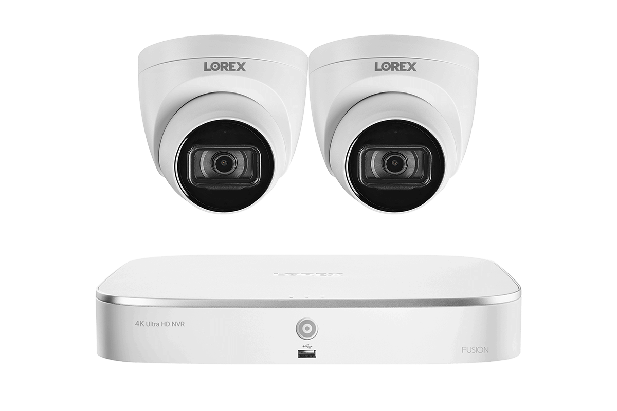 Lorex Fusion 4K 16 Channel (8 Wired + 8 WiFi) 2TB NVR Security System with Dome Cameras & Listen-In Audio - Home & Business Surveillance Solution for Indoor/Outdoor Protection