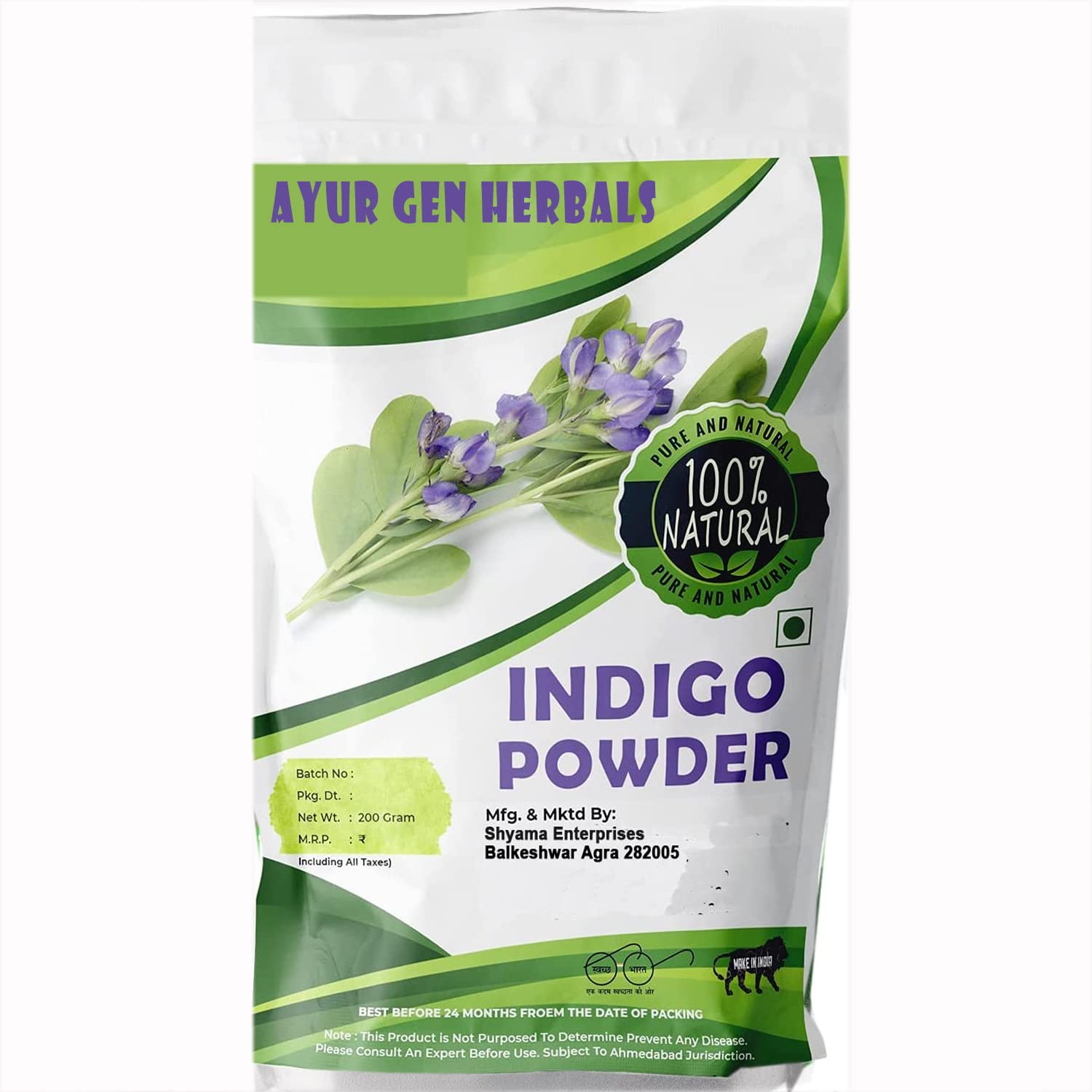 100% Pure & Natural Organic Herbal Henna Powder for Hair & Skin - 100g | Safe Chemical-Free Dye for Tattoos, Mehndi, & Hair Coloring | Perfect for DIY Beauty & Wedding Occasions