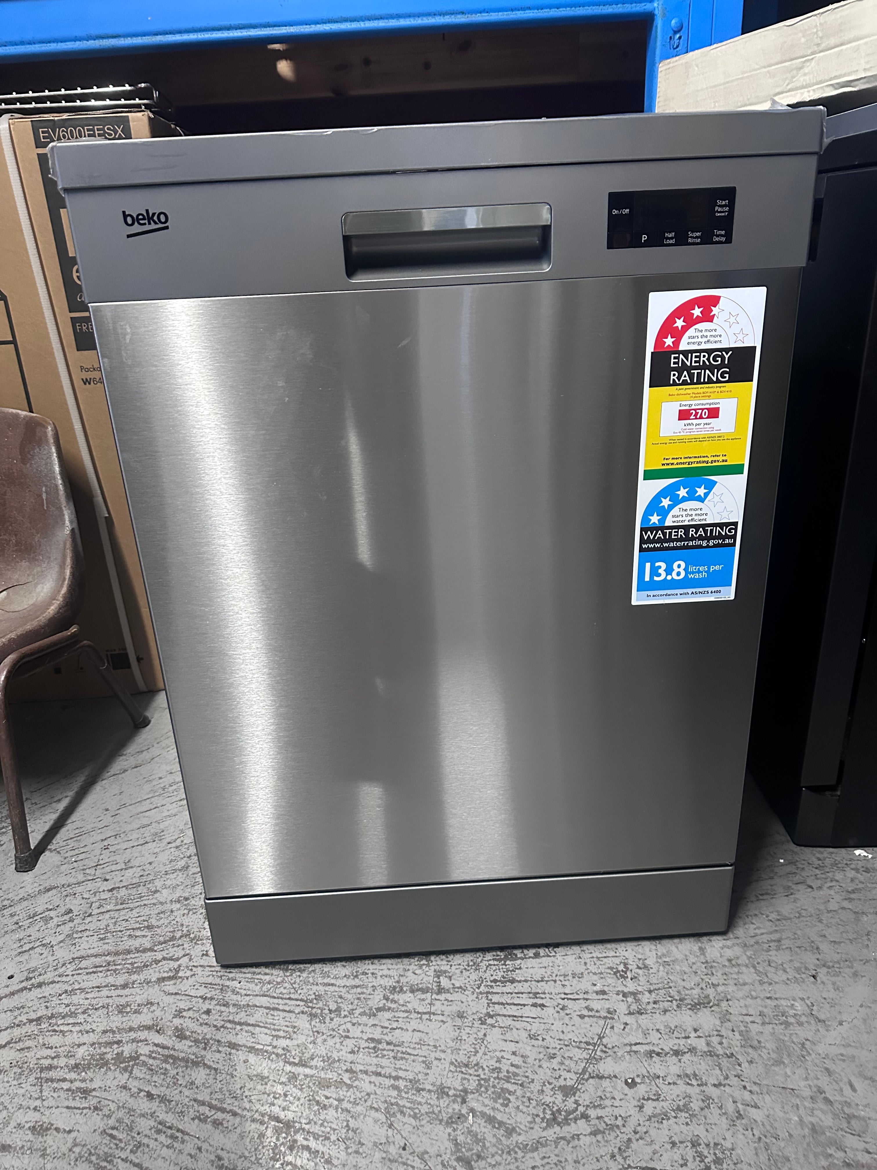 Beko BDF1410X Freestanding Dishwasher - Factory Second | Energy Efficient, Quiet Operation for Small to Medium Kitchens | Perfect for Apartments, Condos, and Compact Homes