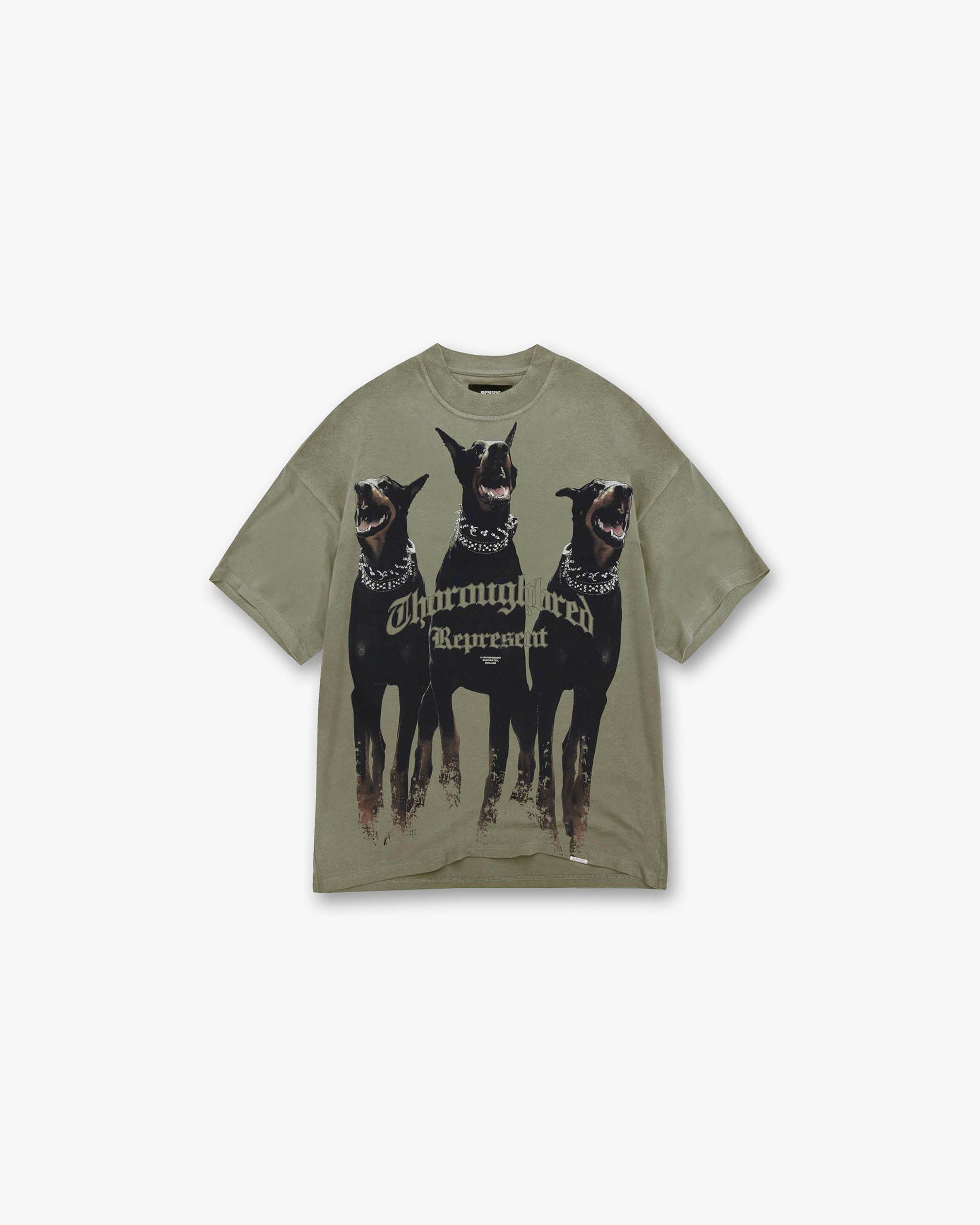 Premium Thoroughbred T-Shirt in Khaki - Comfortable Cotton Tee for Casual Wear & Horse Riding Enthusiasts