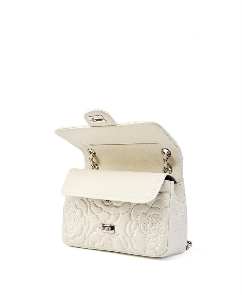 Timeless Lambskin Quilted Crossbody Purse for Women - Luxury Designer Handbag with Chain Strap, Perfect for Date Night, Work & Travel