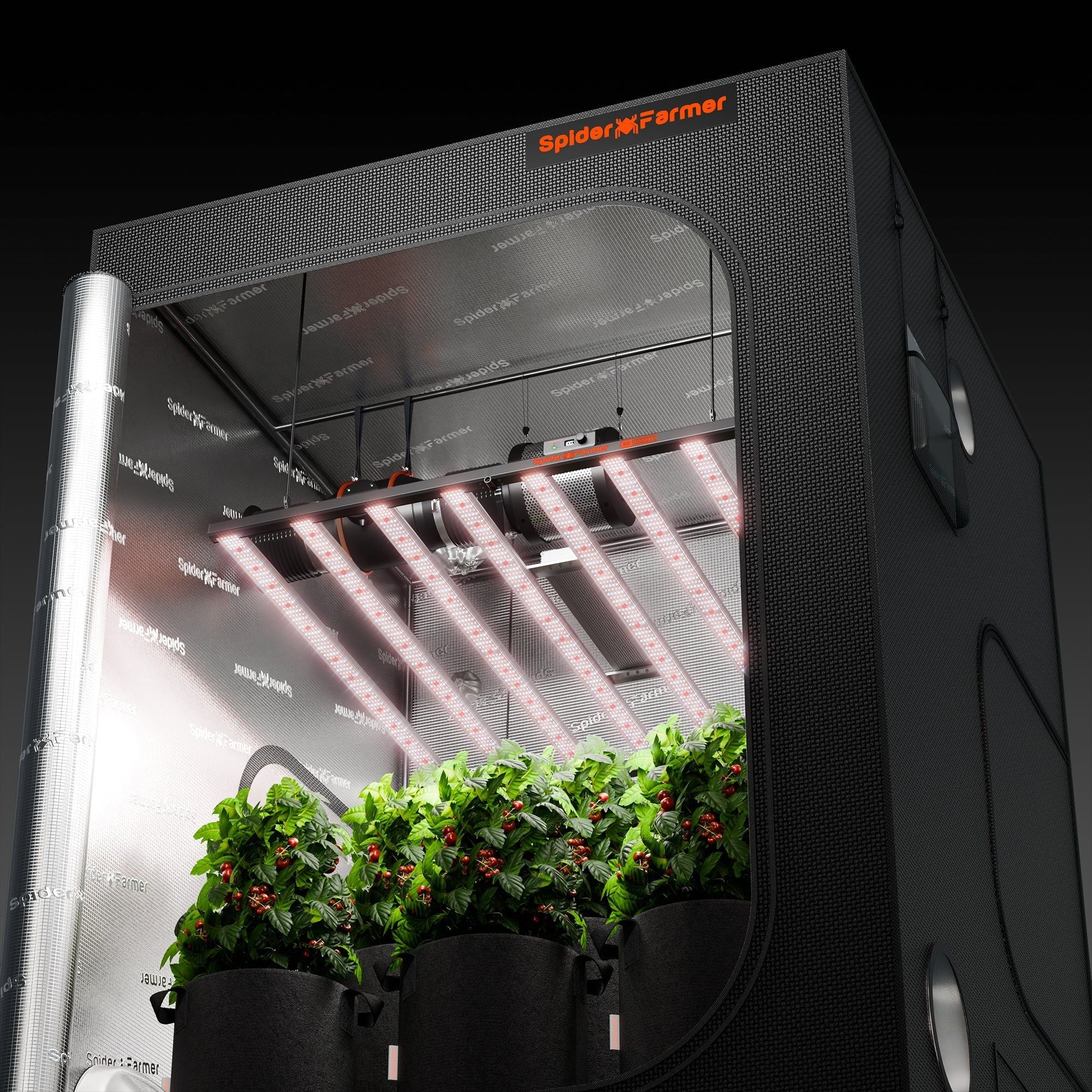 Spider Farmer SE1000W Smart LED Grow Light with Bluetooth & WiFi Control - Full Spectrum Indoor Plant Growing Light for Hydroponics, Greenhouse, and Home Gardening