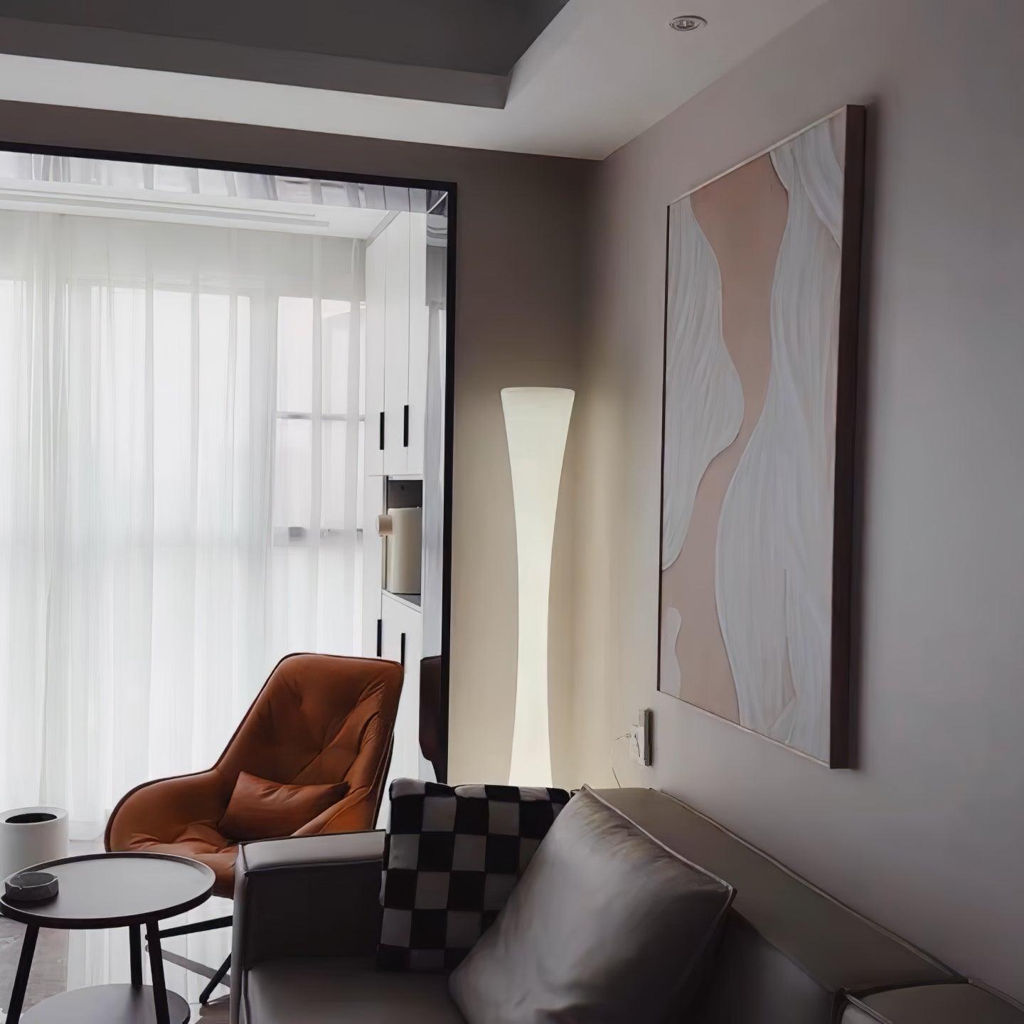 Biconica Modern Pol Floor Lamp - Adjustable Brightness LED Standing Light for Living Room, Bedroom & Office - Perfect for Reading, Relaxing & Decorating