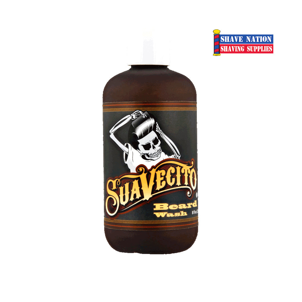 Suavecito Beard Wash for Men - Natural & Moisturizing Beard Shampoo - Softens & Conditions Facial Hair - Perfect for Daily Use & Grooming Routine