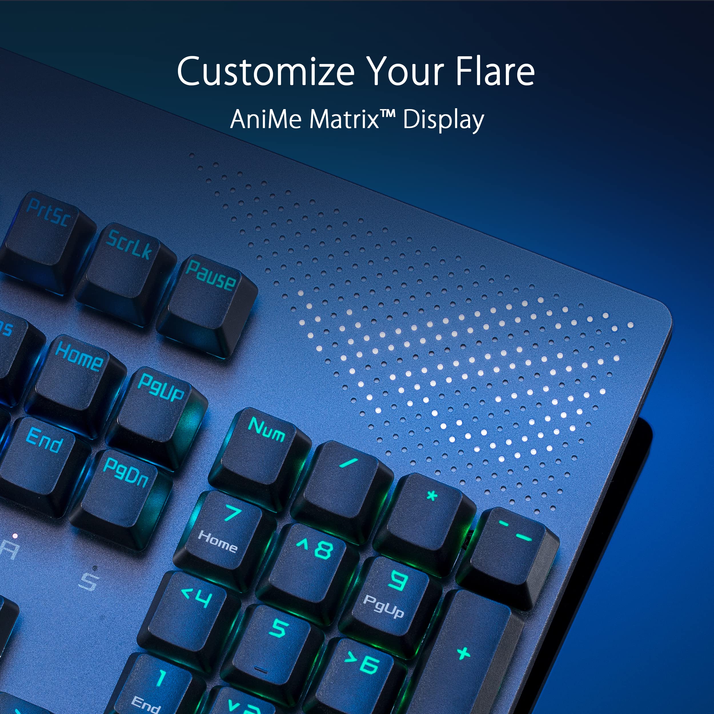 ASUS ROG Strix Flare II Animate AZERTY Mechanical Gaming Keyboard - Anime Matrix LED Display, ROG NX Red Opto-Mechanical Switches, Luminous Wrist Rest, Aura Sync RGB Lighting | Perfect for PC Gaming, Streaming & Esports Tournaments