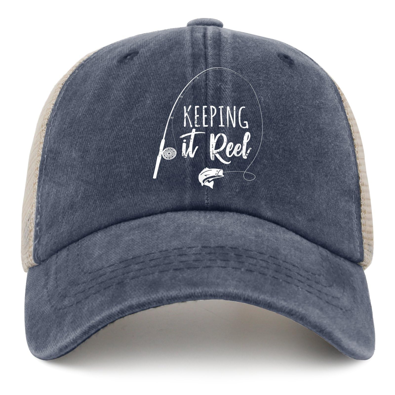 WTF Where's The Fish Trucker Hats for Men & Women - Retro Golf & Cowboy Style Adjustable Snapback Caps - Perfect Fishing Gift & Outdoor Activities Accessory