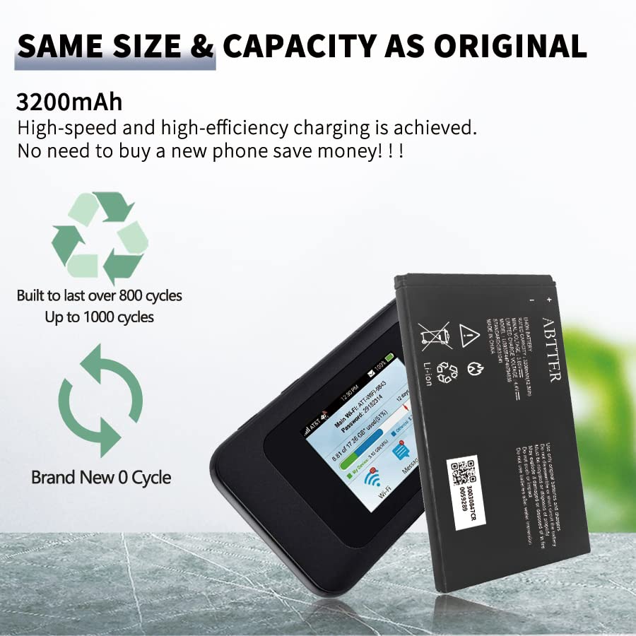 MF985 Replacement Battery - Upgraded 3200mAh Lithium Battery for AT&T Velocity 2 Hotspot | Long-Lasting Power for Travel, Remote Work & Mobile Internet Access