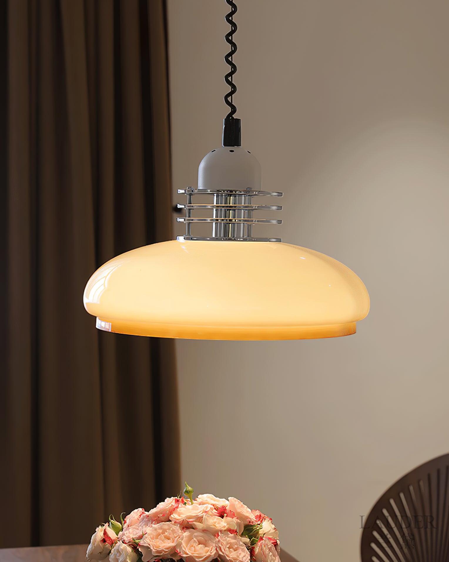 Vistosi Modern Glass Pendant Lamp - Elegant Hanging Light Fixture for Dining Room, Kitchen Island & Living Room Decor