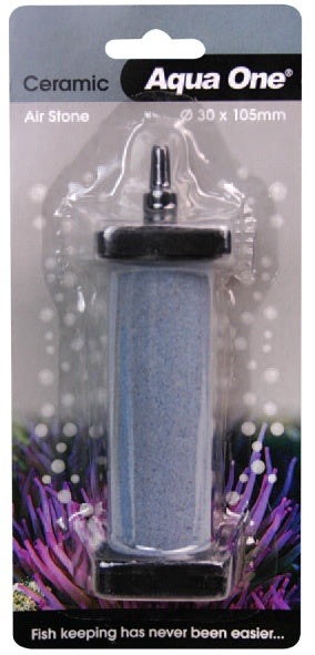 Aqua One Air Stone Ceramic 10 x 3cm - Premium Aquarium Air Diffuser for Fish Tank Oxygenation - Ideal for Freshwater & Saltwater Tanks, Hydroponics, and Aquatic Plants