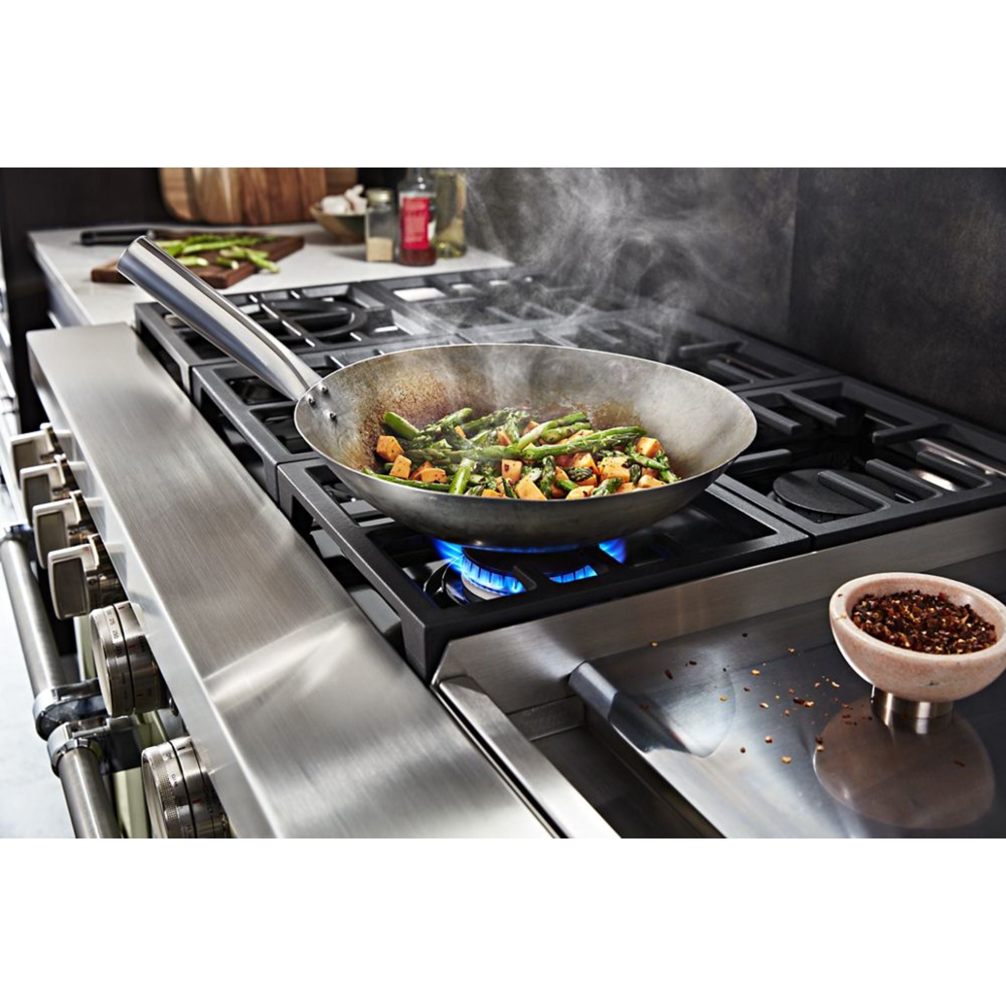 KitchenAid KFDC558JBK 30-Inch Dual Fuel Range with 5 Burners, Convection Oven & Self-Cleaning - Imperial Black | Perfect for Home Chefs & Baking Enthusiasts
