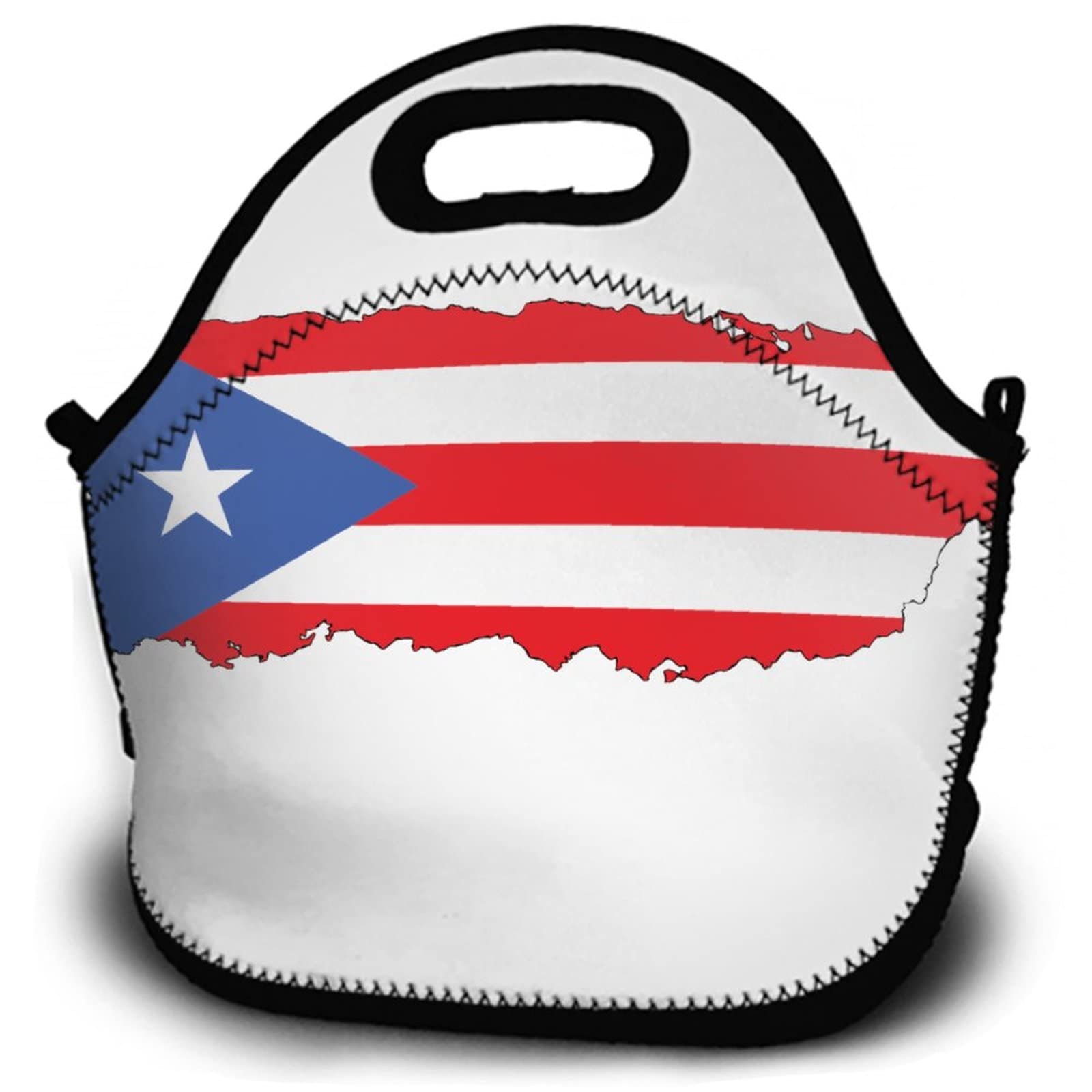 Insulated Lunch Bag for Boys & Girls - Reusable Bento Lunch Box for School, Office, Picnic & Beach - Portable & Multifunctional with Puerto Rico Flag Design