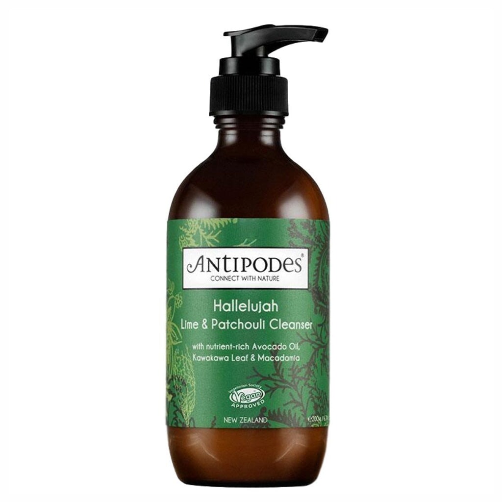 Antipodes Hallelujah Lime & Patchouli Cleanser - Organic Face Wash for Acne-Prone & Sensitive Skin | Vegan Skincare for Daily Cleansing & Glowing Complexion | Perfect for Morning & Night Routine