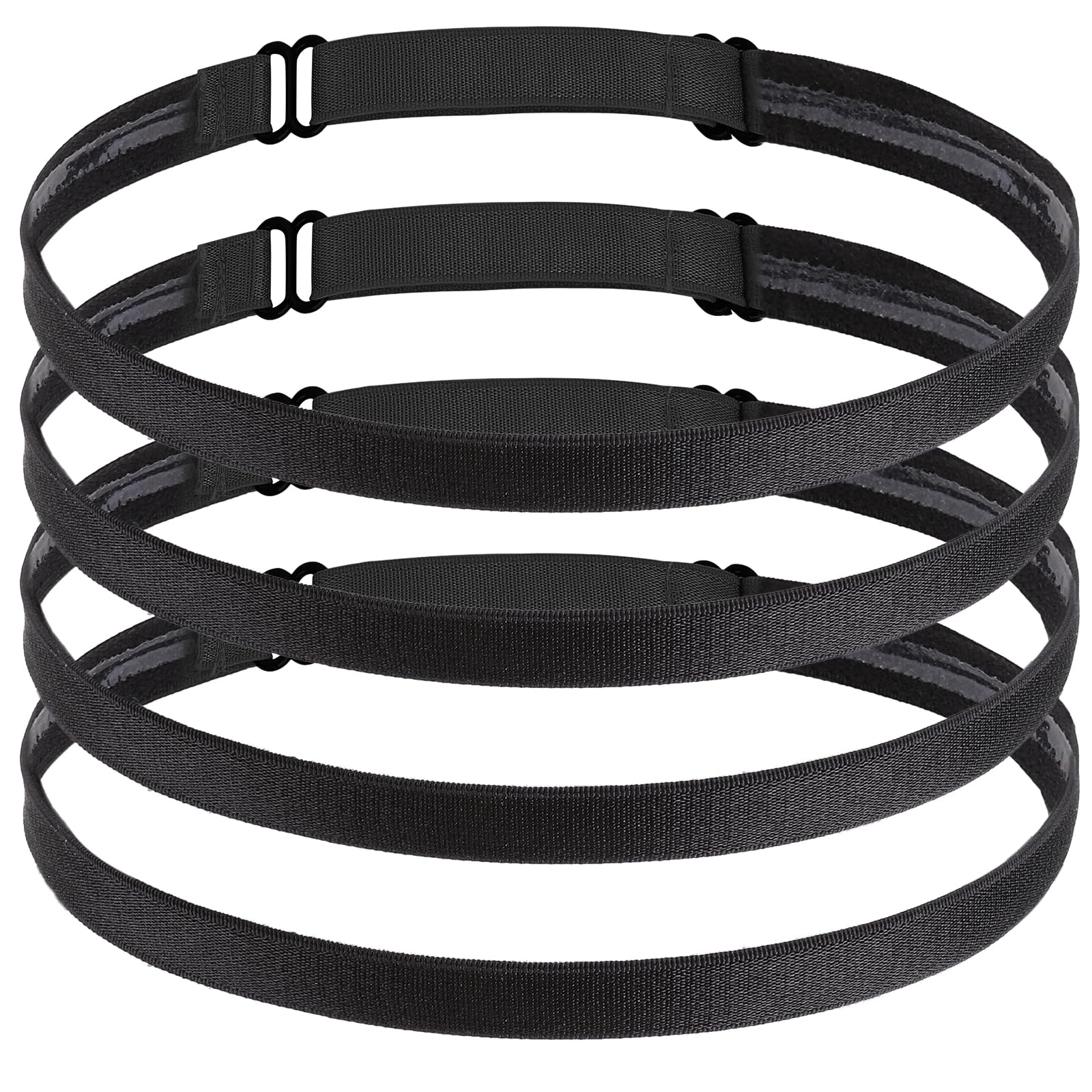 4 Pack Non-Slip Sports Headbands for Women & Men - Elastic Running Headbands, Sweat Absorbent Yoga Hairbands for Football, Workout, Gym & Outdoor Exercise - Perfect for Jogging, Tennis & Fitness Activities