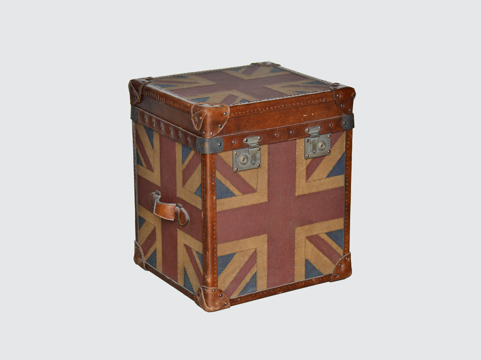 Vintage Leather London Trunk - Antique Style Storage Chest for Travel, Home Decor & Collectibles | Perfect for Suitcase Display, Coffee Table & Vintage Themed Rooms