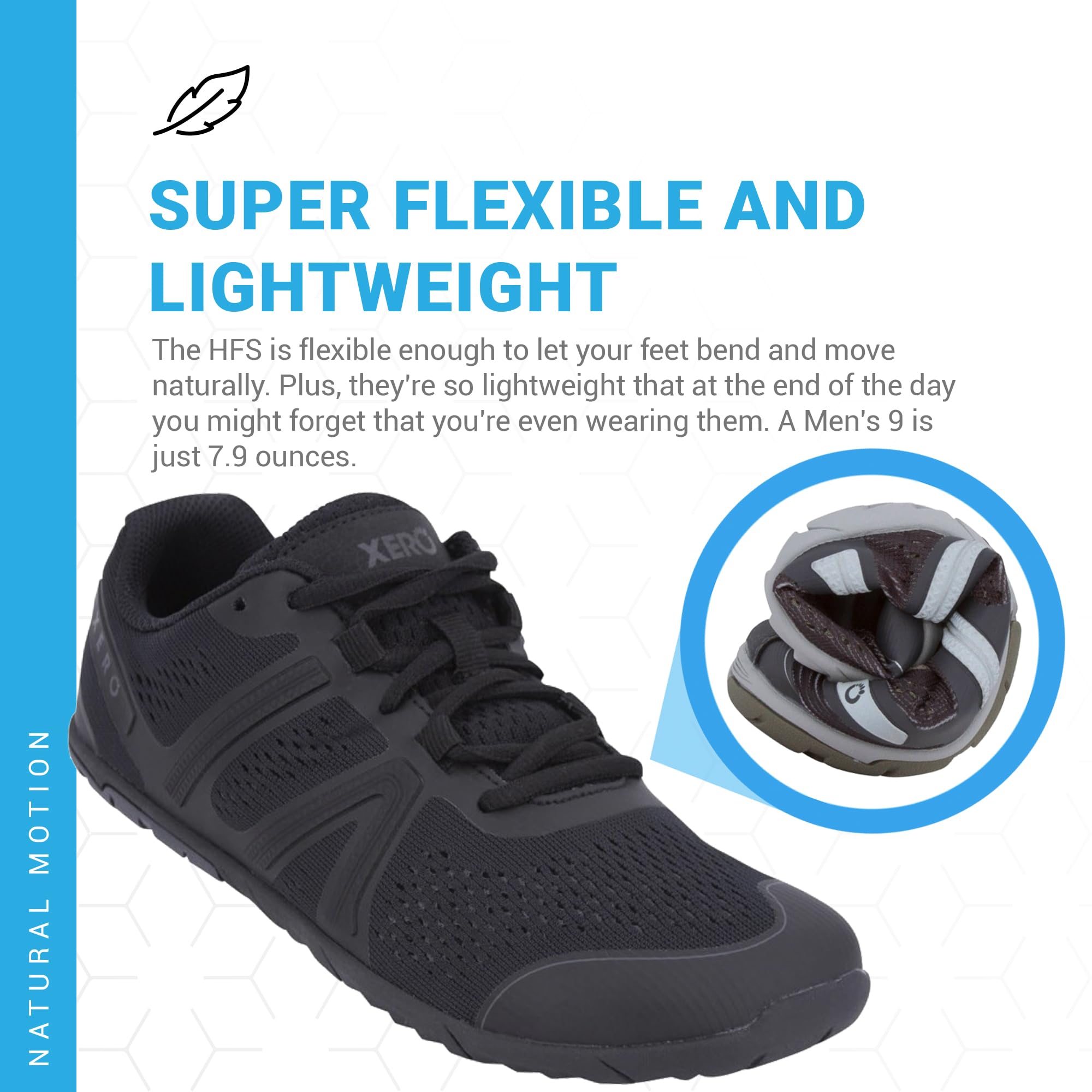Xero Shoes Men's HFS II Barefoot Running Shoes - Lightweight & Flexible for Natural Movement - Perfect for Trail Running, Gym Workouts & Everyday Wear