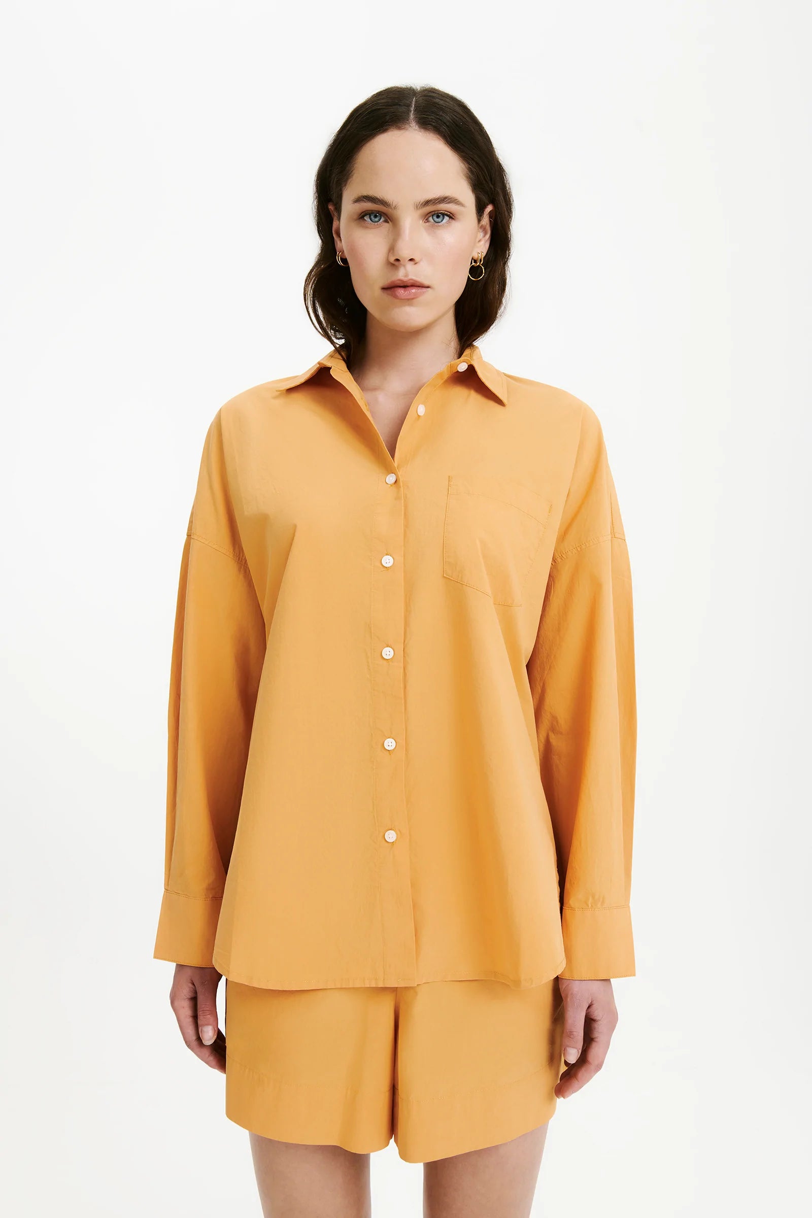 Cruz Poplin Shirt for Men - Classic Mandarin Collar Button Down Shirt - Perfect for Business Casual, Office Wear & Summer Outfits