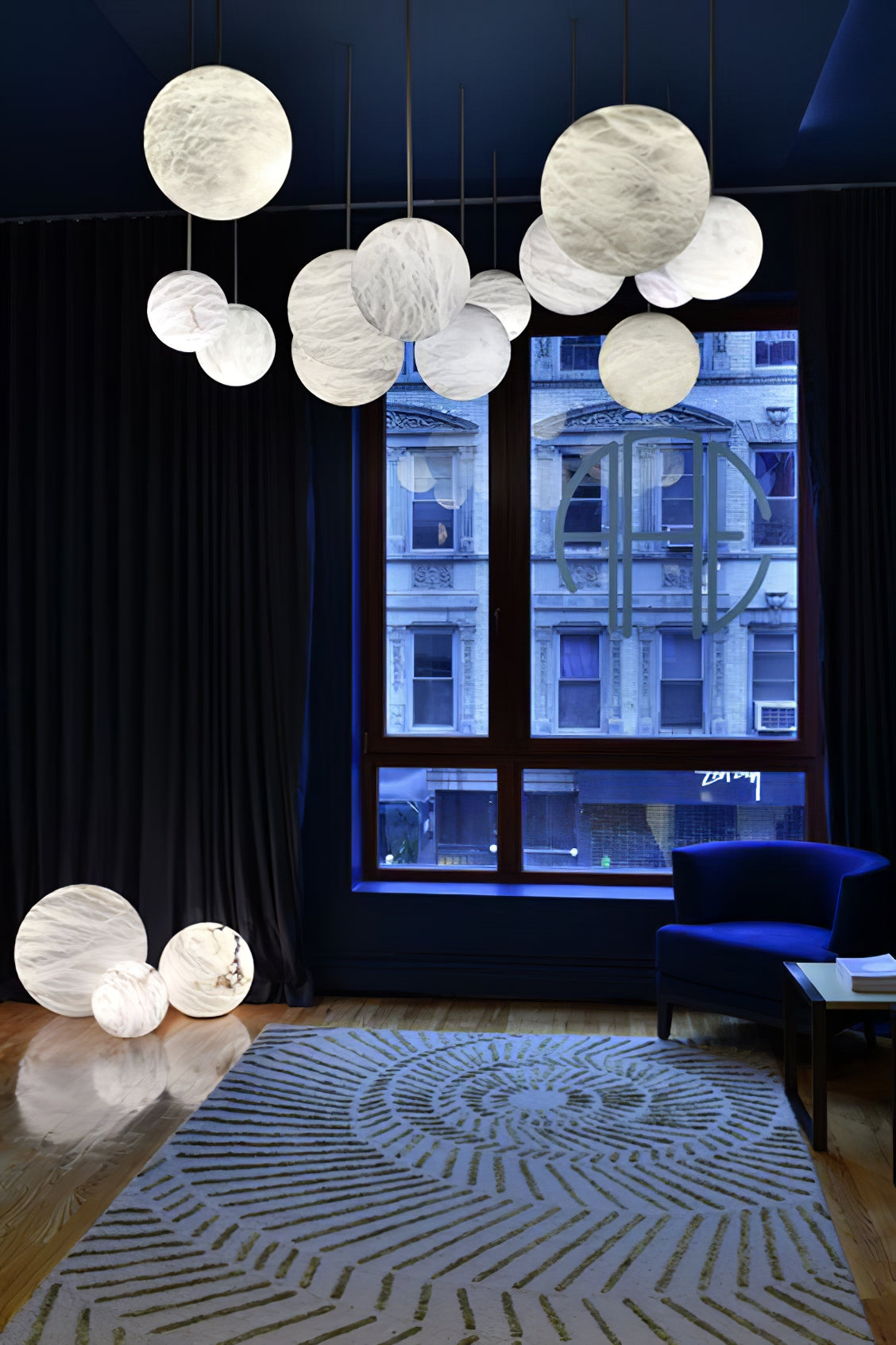 Luna Pendant Light - Modern Scandinavian Glass Hanging Lamp for Kitchen Island, Dining Room & Bedroom Lighting