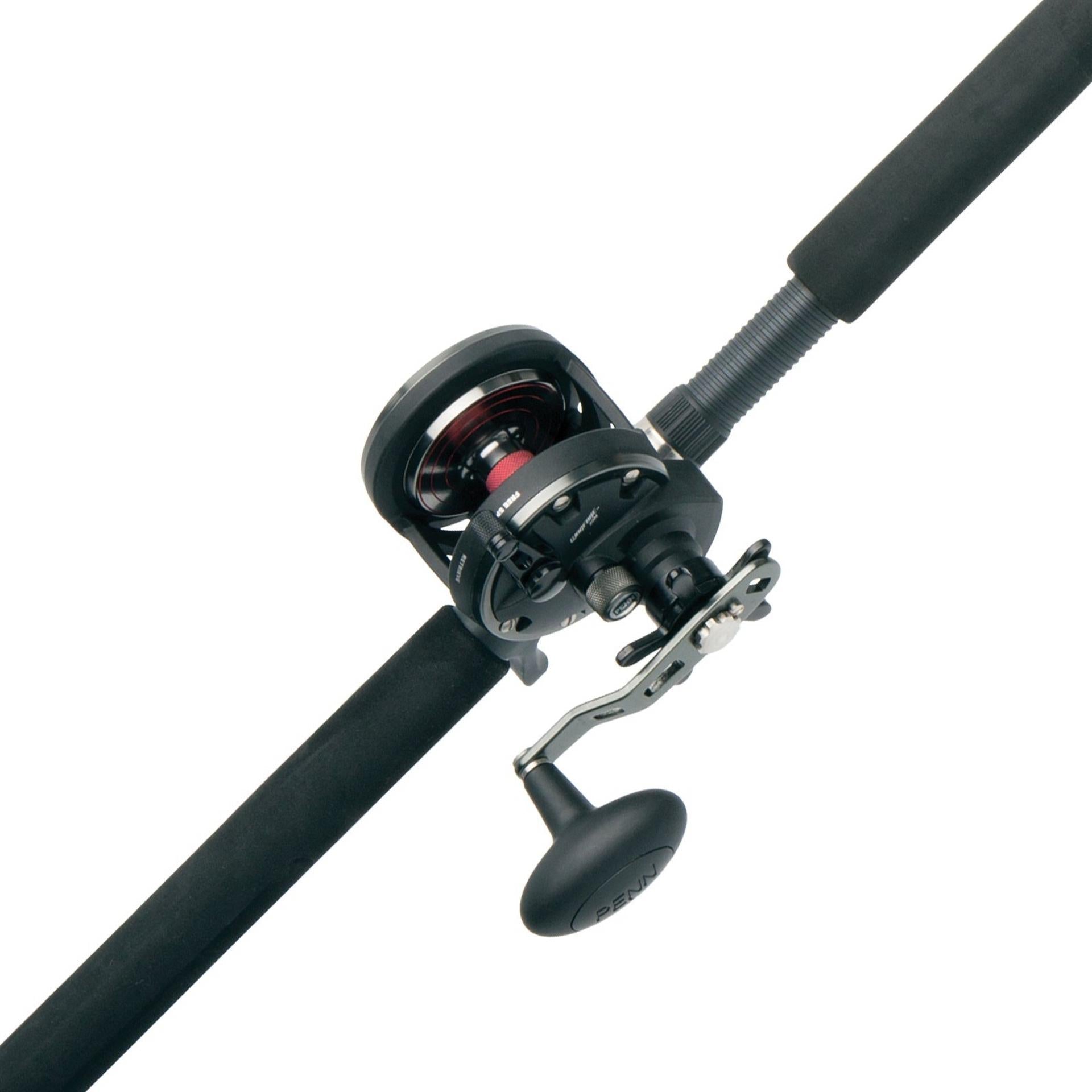 Warfare™ Star Drag Conventional Fishing Rod and Reel Combo - Saltwater & Freshwater Fishing Gear for Surf, Pier, and Boat Angling