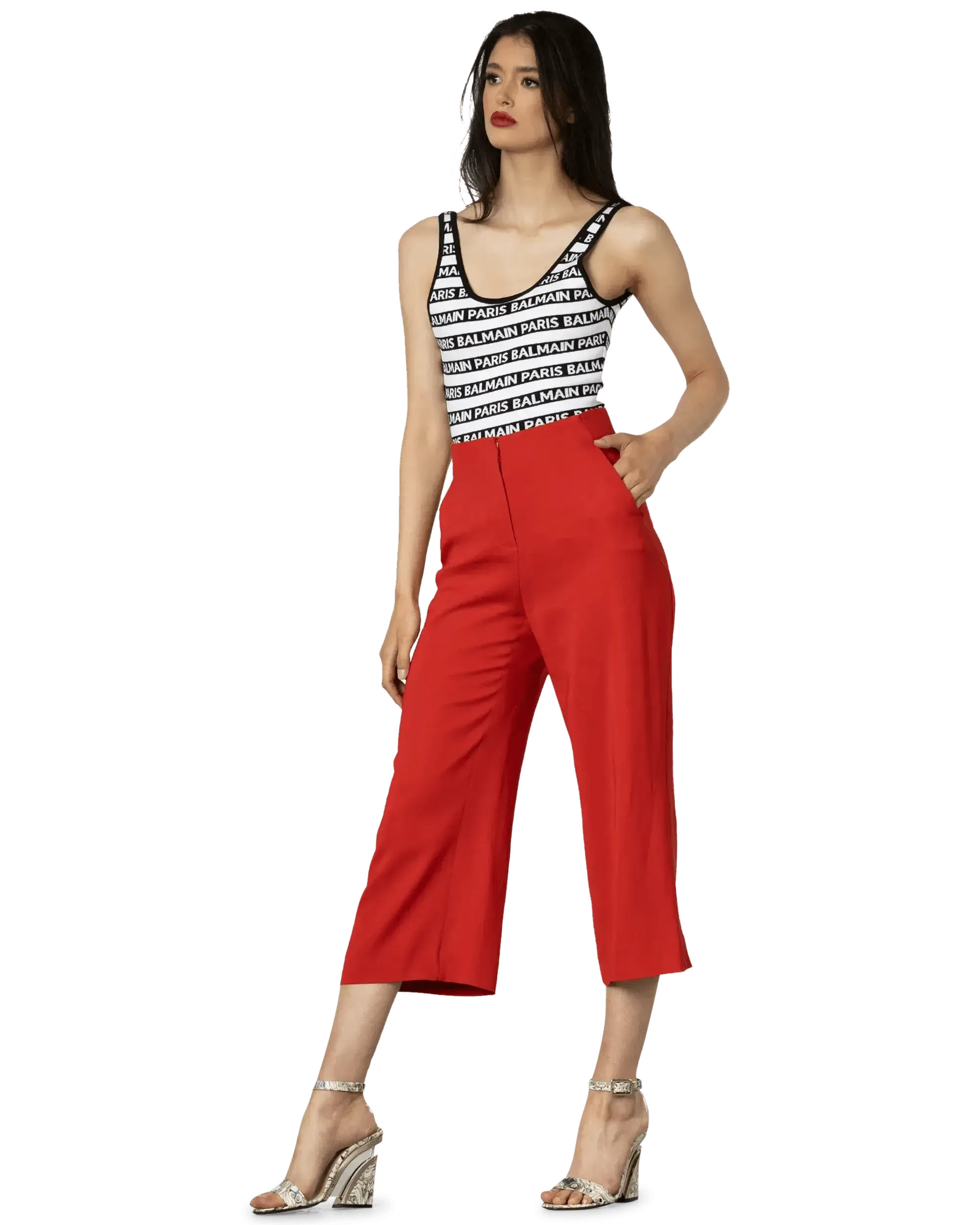 Stylish Cropped Wide Leg Pants for Women - High Waist Comfortable Lounge & Office Trousers - Perfect for Casual Wear, Work Outfits and Summer Fashion