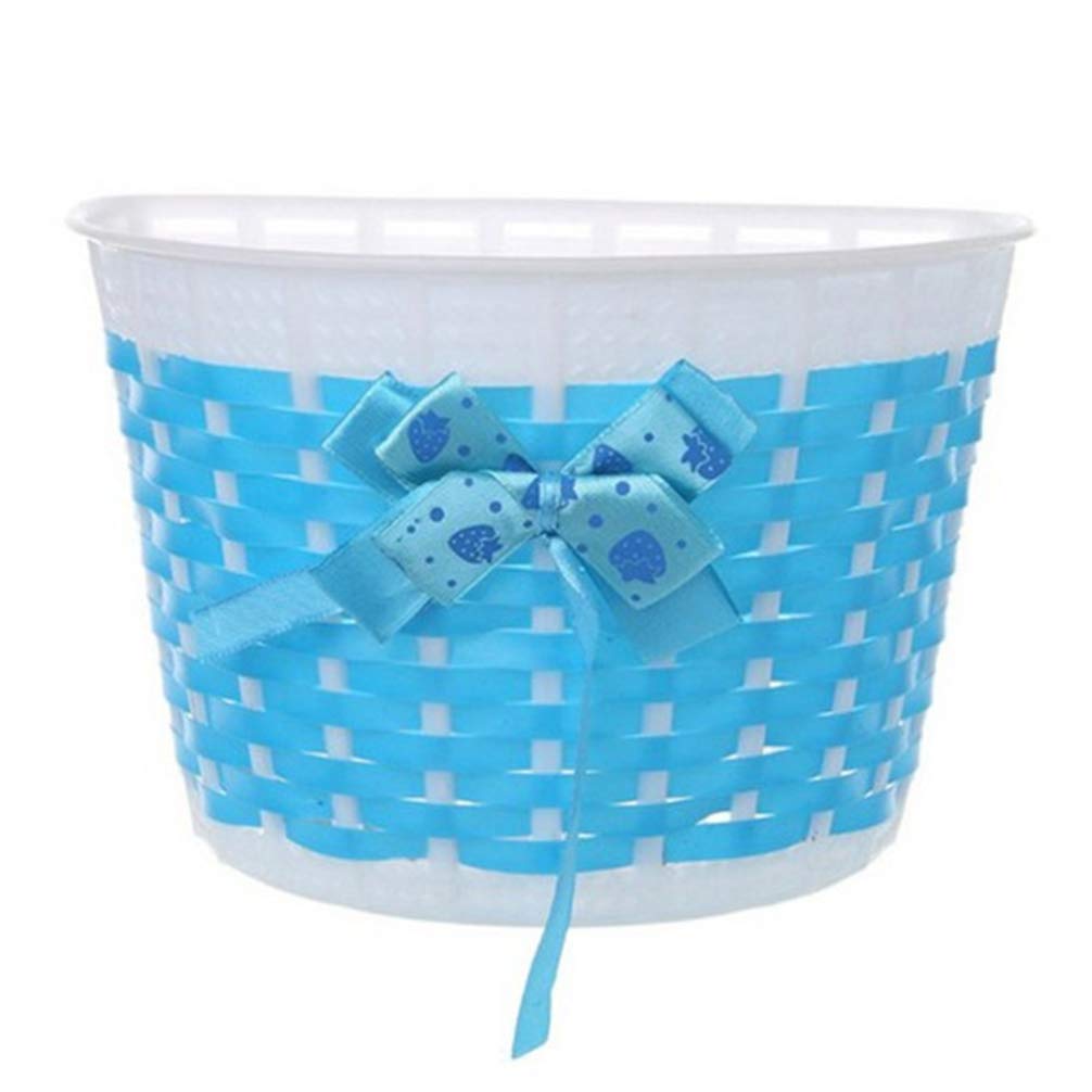 BESPORTBLE Pink Kids Bicycle Basket with Bowknot - Front Bike Basket for Girls & Boys - Durable Bike Accessories for School, Picnic & Outdoor Riding