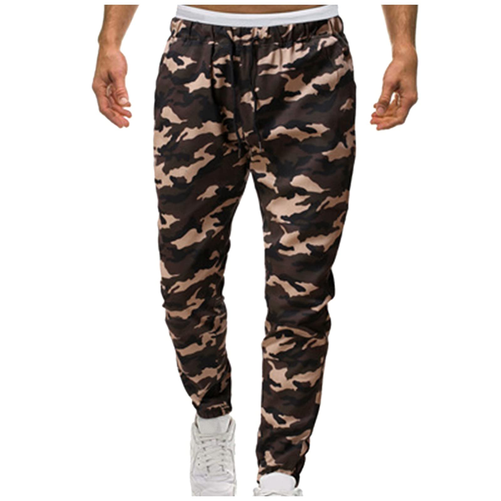 Men's Camo Print Cargo Jogger Pants - Stylish Casual & Gym Workout Sweatpants for Men | Outdoor Hiking, Travel & Everyday Wear