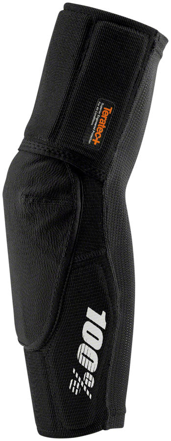 100% Teratec Elbow Guards - Black, X-Large, Fully Ventilated Rear Mesh for Motorcycle Riding, Cycling & Extreme Sports Protection
