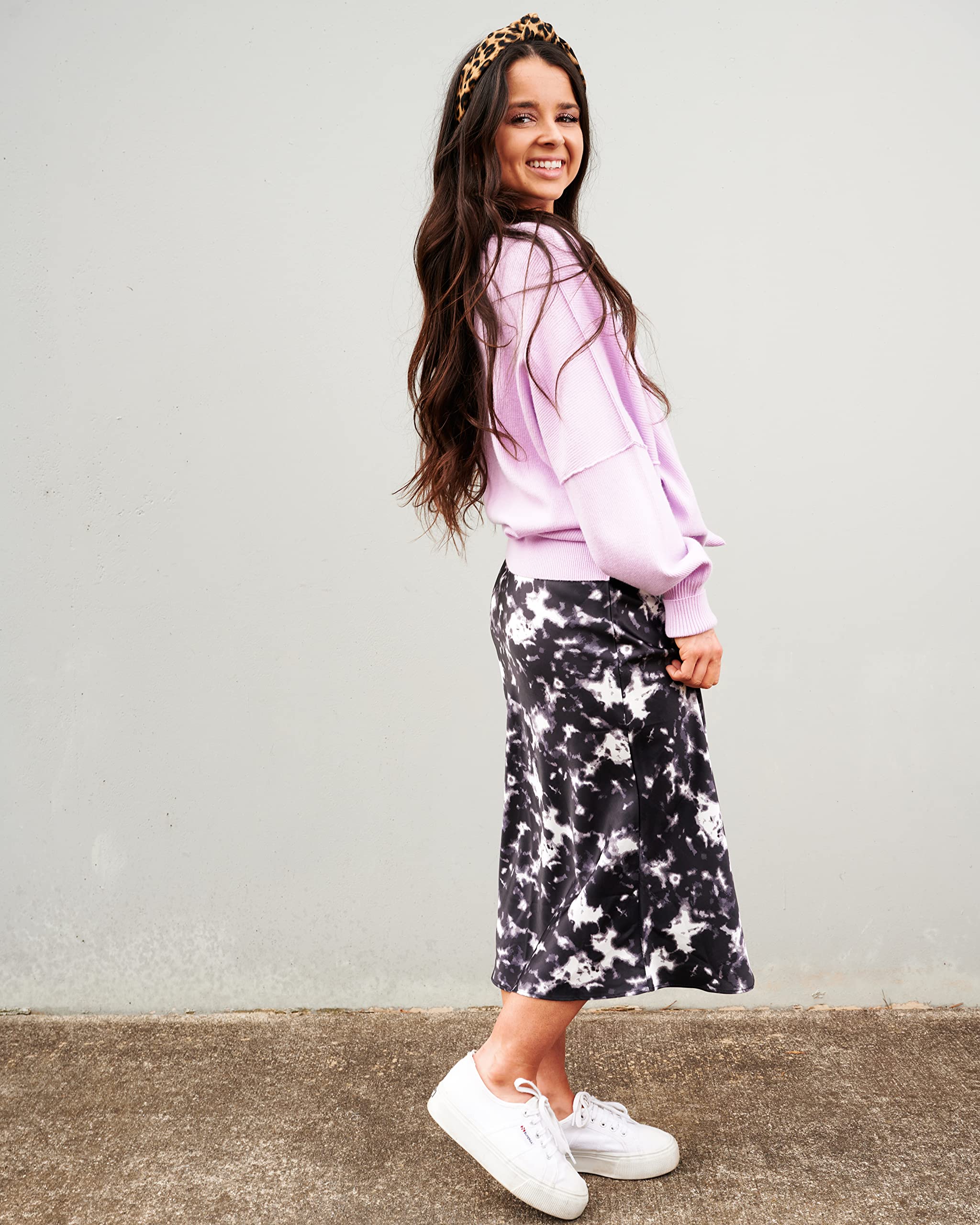 Mud Pie Women's Anya Floral Print Midi Skirt - Stylish & Comfortable Summer Skirt for Casual Outings, Beach Vacations & Date Nights